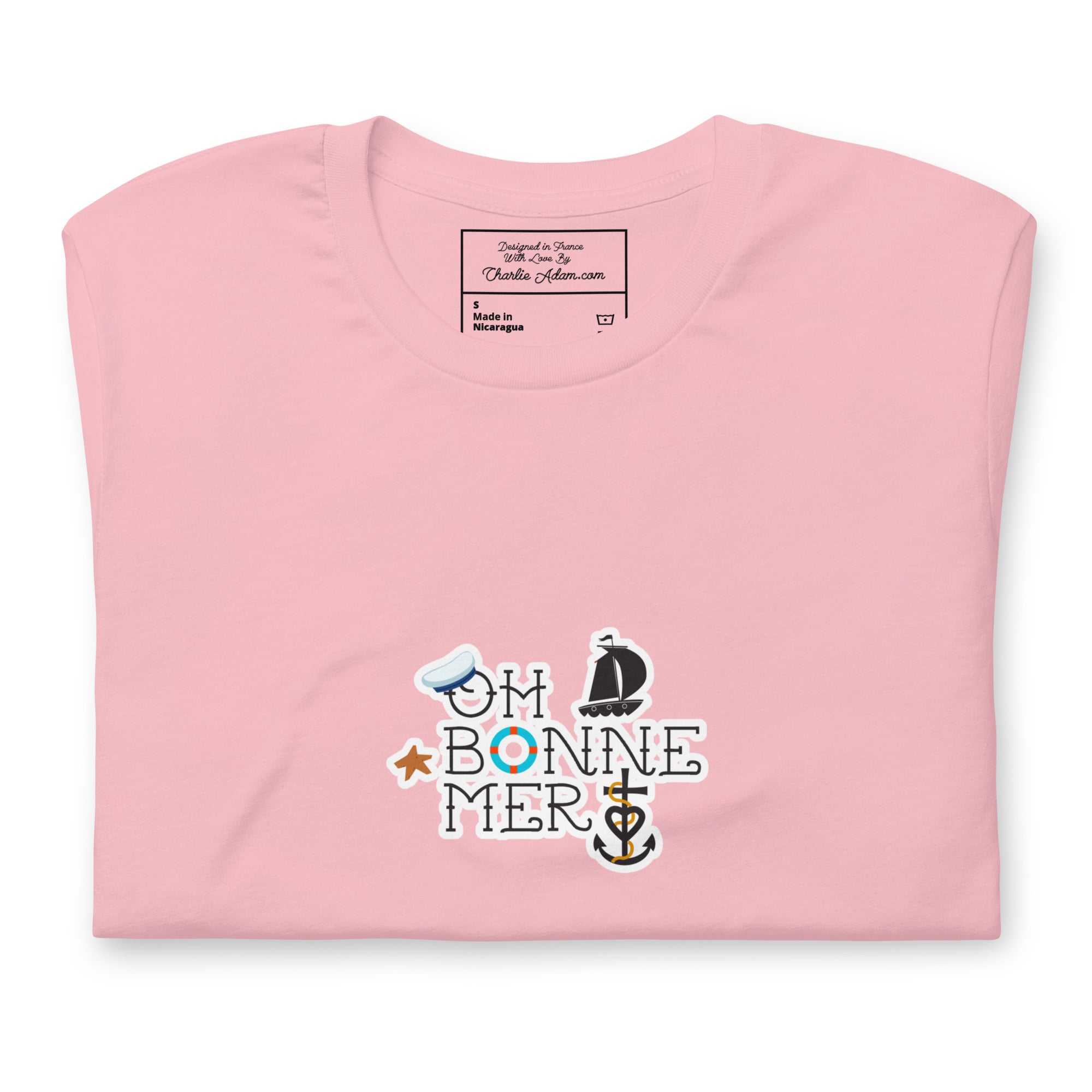 T-shirt en coton unisexe Oh Bonne Mer 3 sur couleurs claires