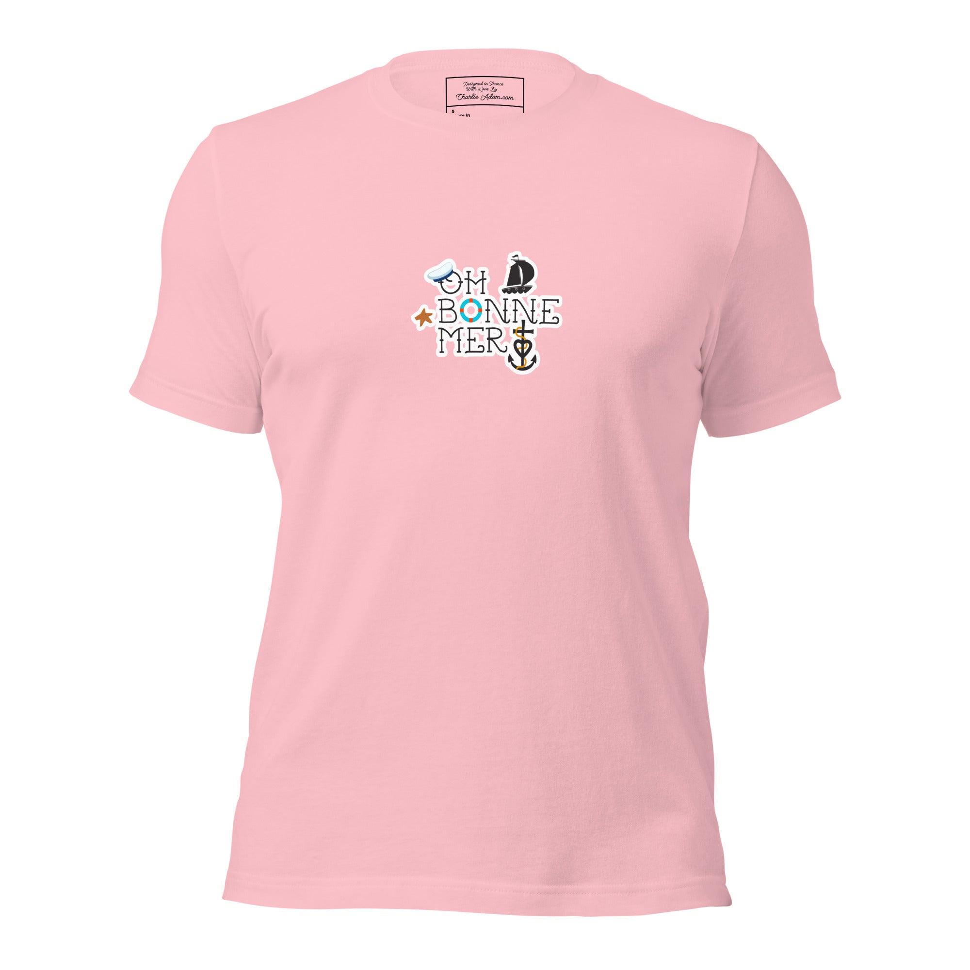 T-shirt en coton unisexe Oh Bonne Mer 3 sur couleurs claires