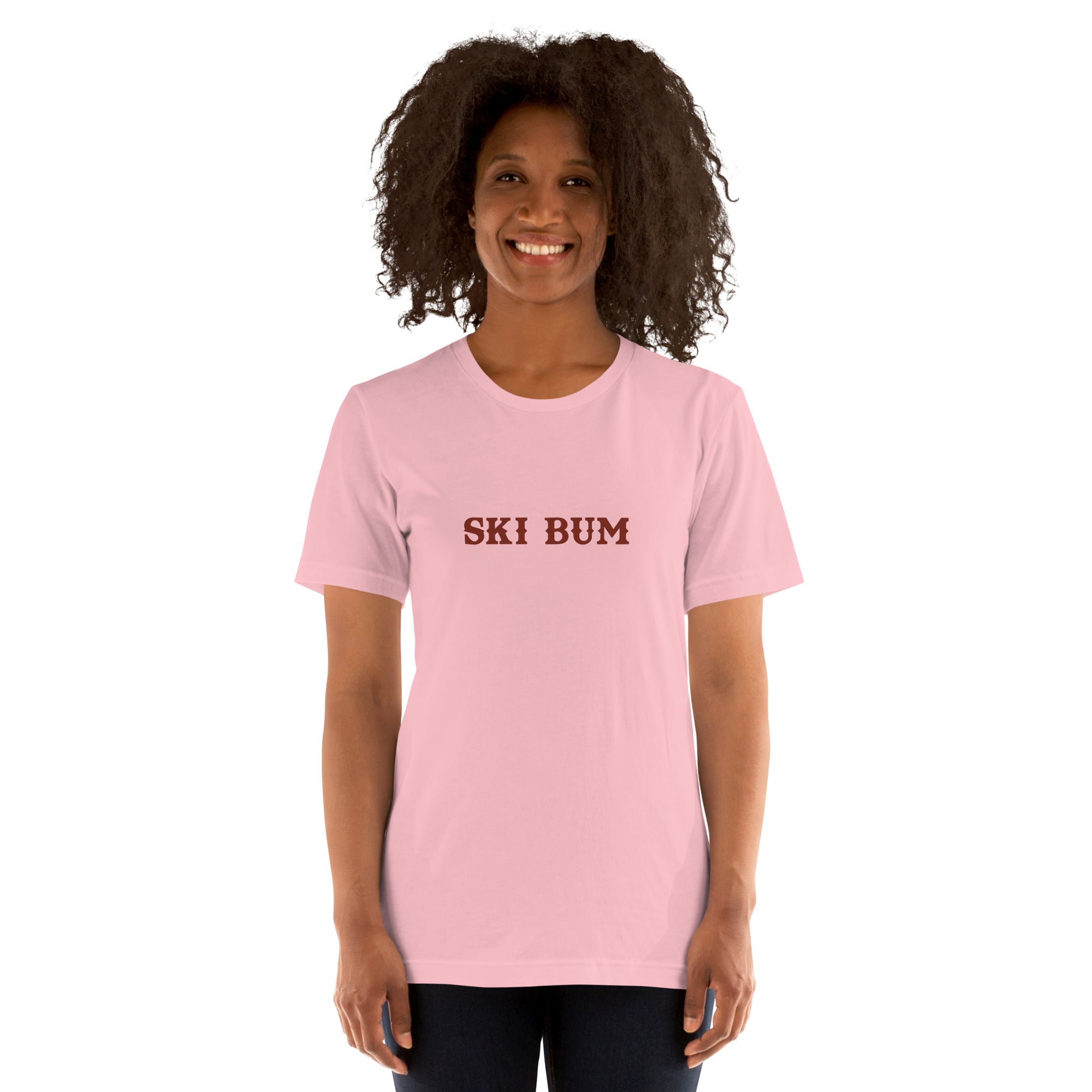 Unisex t-shirt Ski Bum on light colors