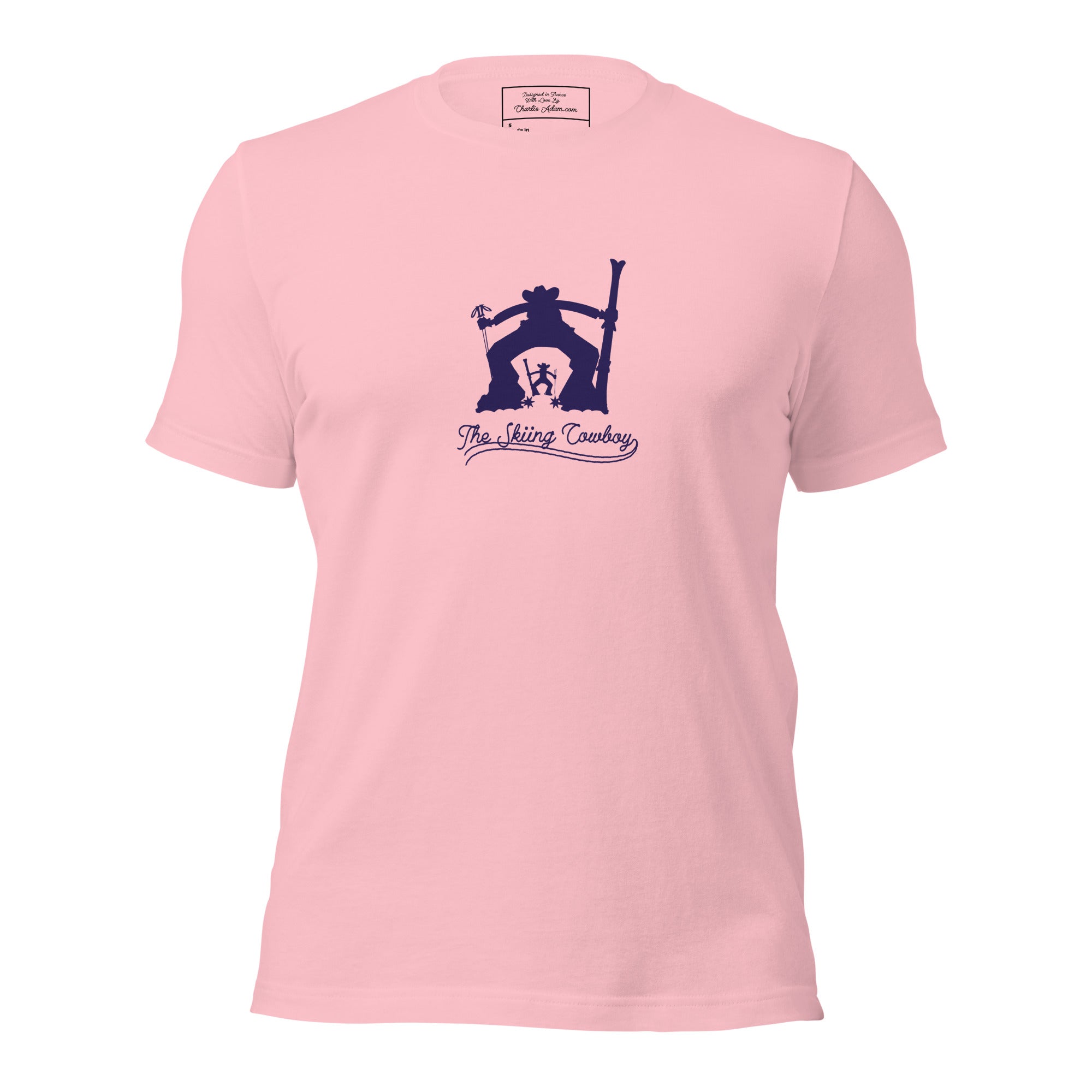 T-shirt en coton unisexe Ski Fight at OK Corral Silhouette sur couleurs claires