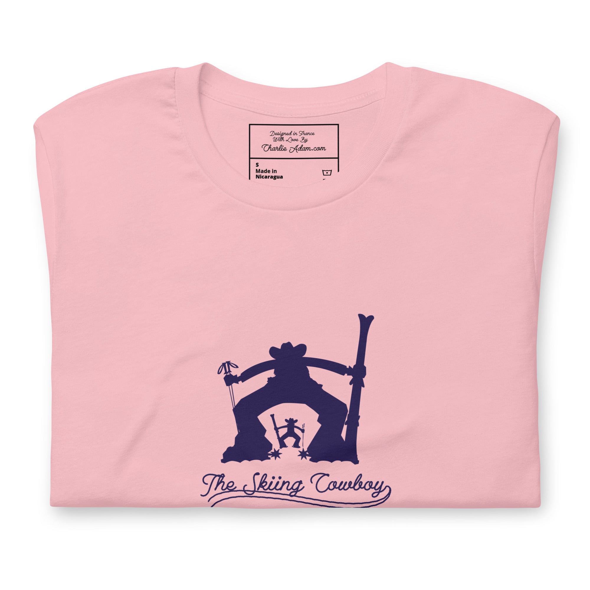 T-shirt en coton unisexe Ski Fight at OK Corral Silhouette sur couleurs claires