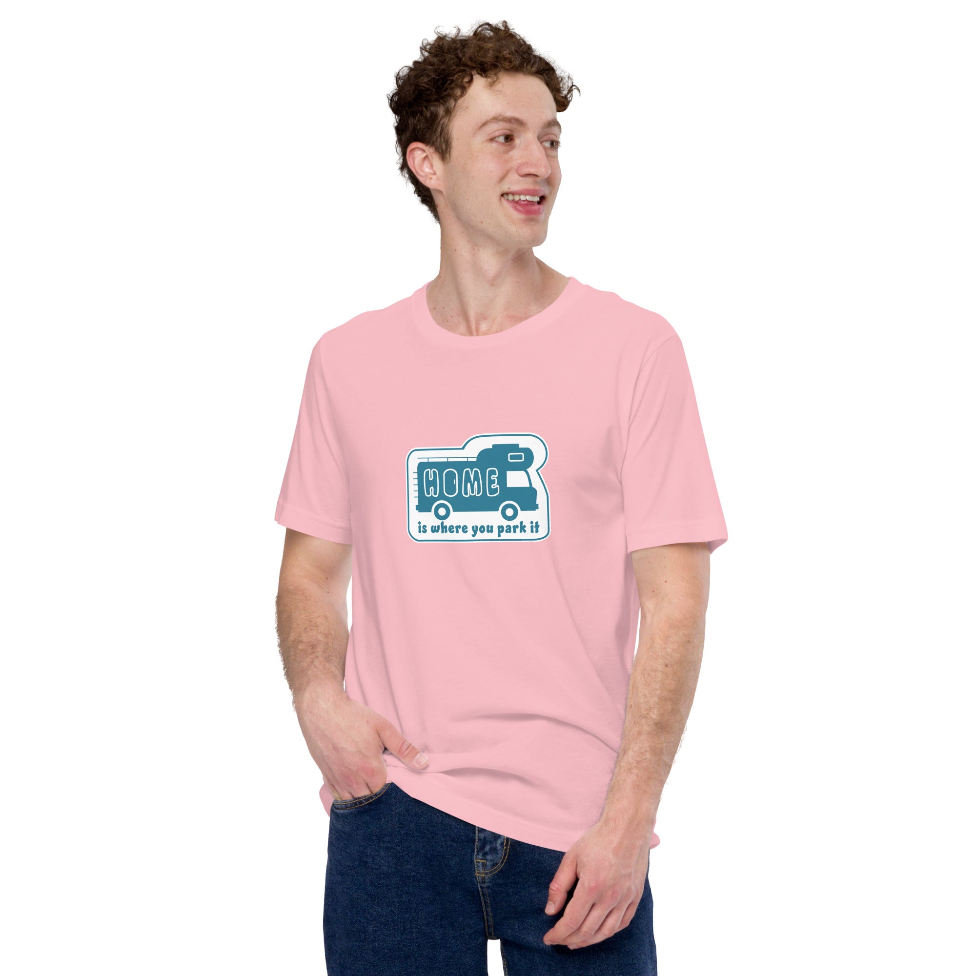 Unisex cotton t-shirt Bold Camper Van on light colors
