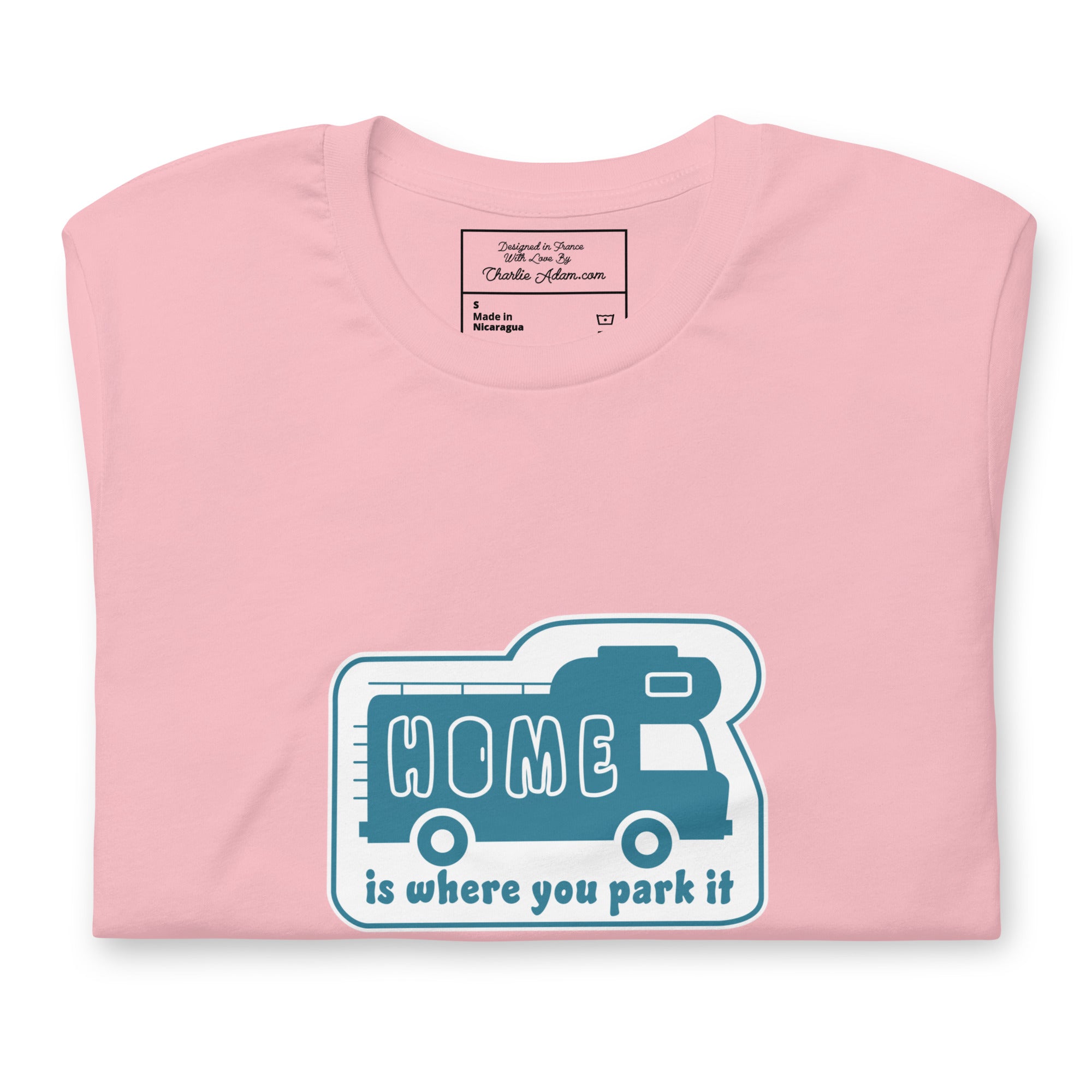 Unisex cotton t-shirt Bold Camper Van on light colors