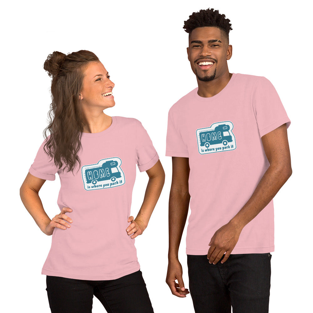 Unisex cotton t-shirt Bold Camper Van on light colors