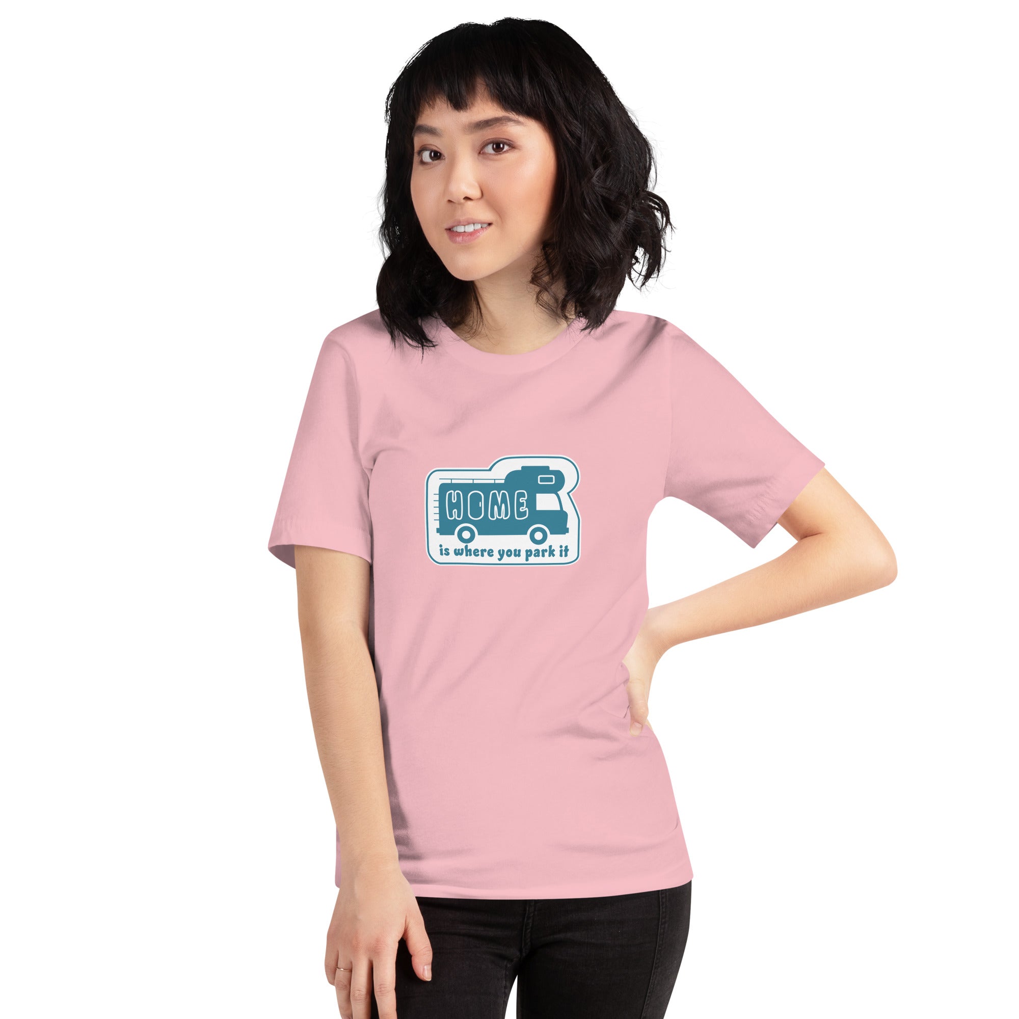 Unisex cotton t-shirt Bold Camper Van on light colors