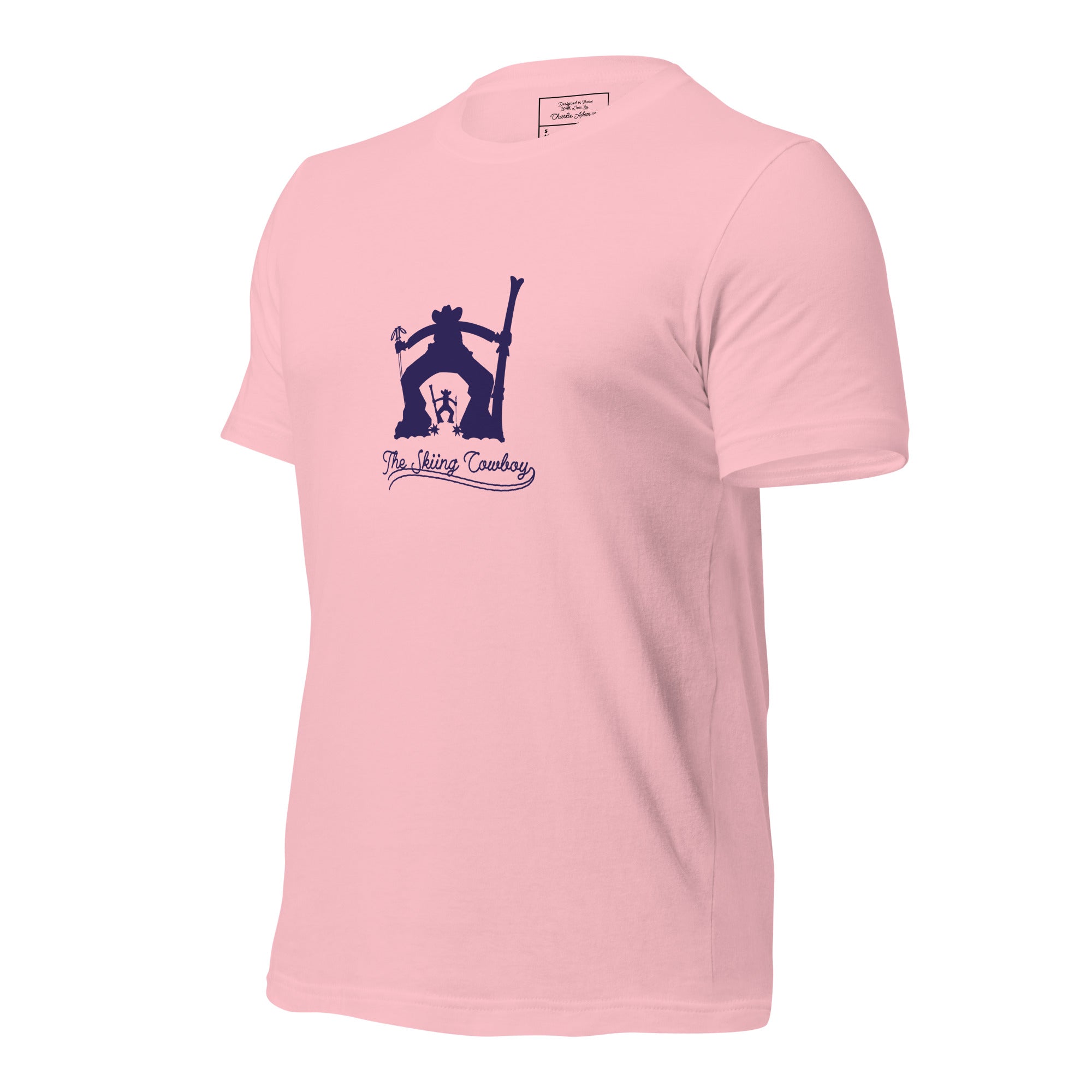 T-shirt en coton unisexe Ski Fight at OK Corral Silhouette sur couleurs claires