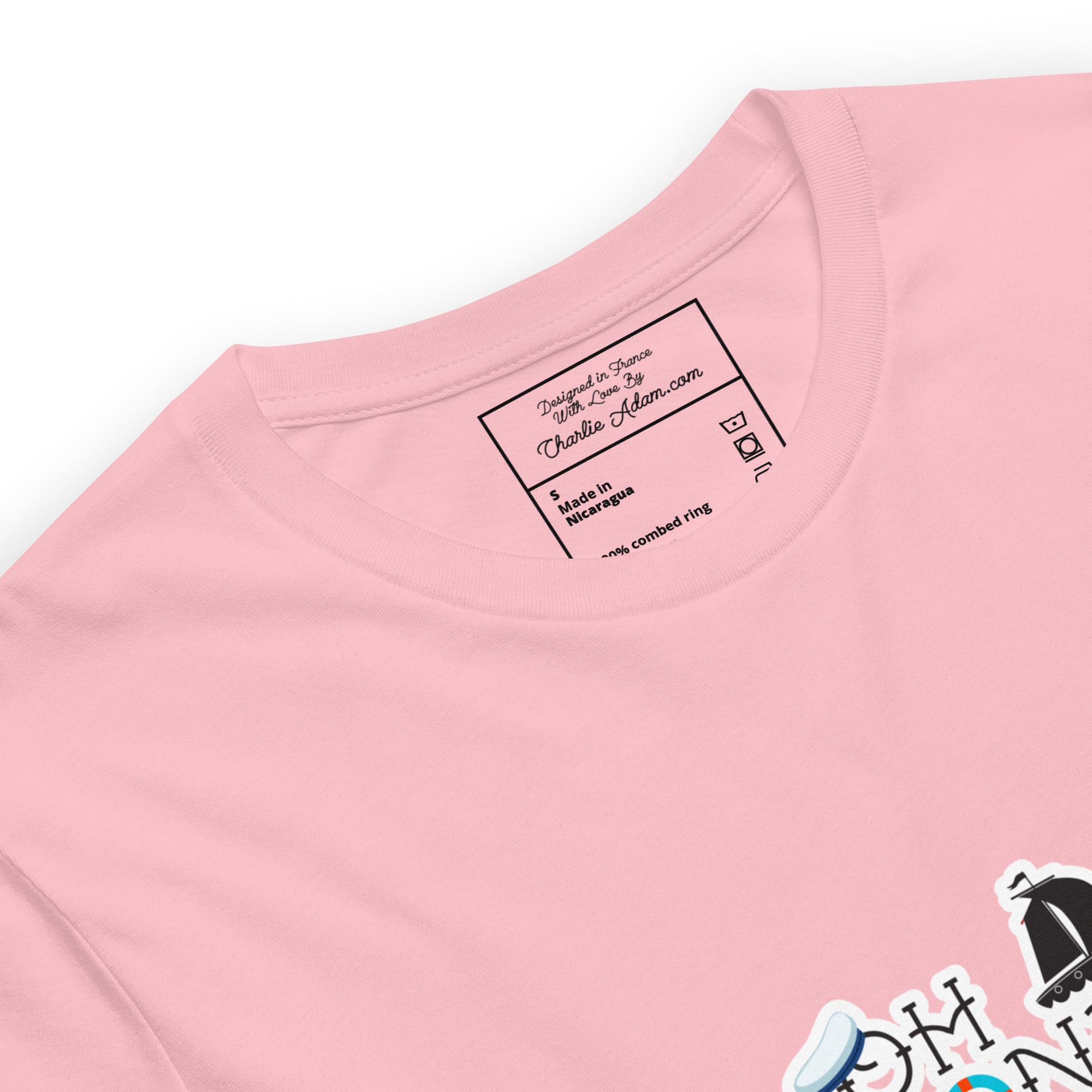 T-shirt en coton unisexe Oh Bonne Mer 3 sur couleurs claires