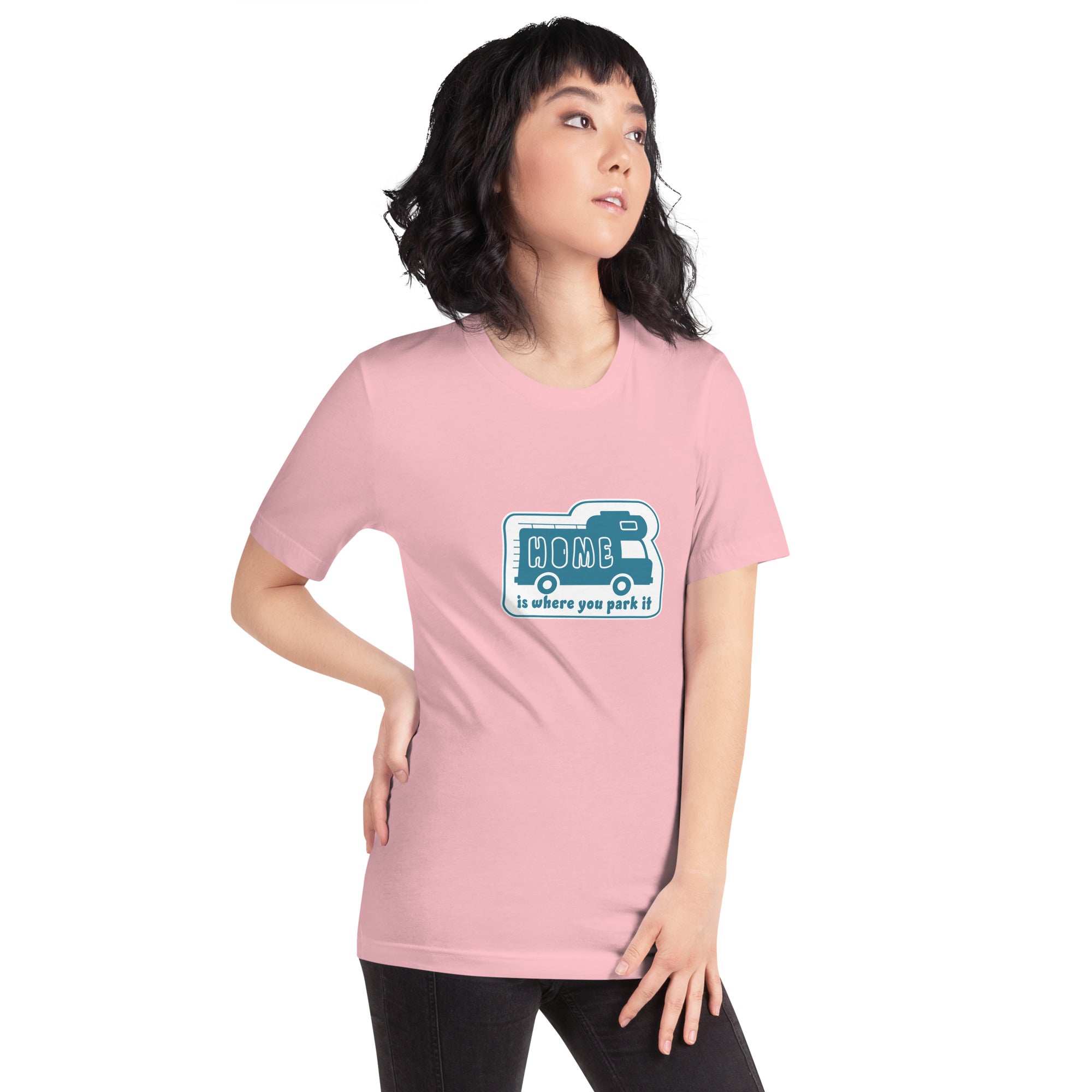 Unisex cotton t-shirt Bold Camper Van on light colors