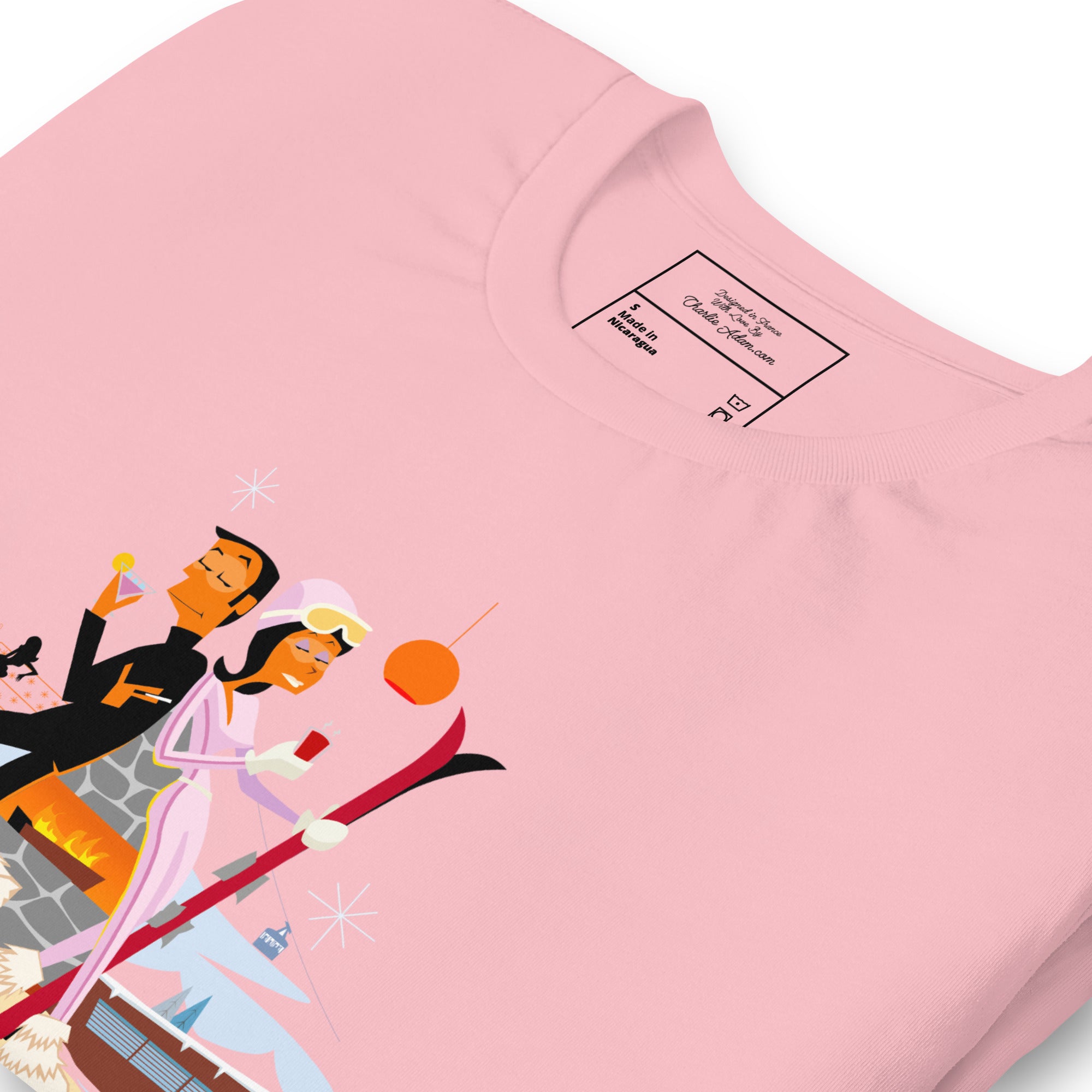 T-shirt en coton unisexe License To Chill Mission Après-Ski sur couleurs claires