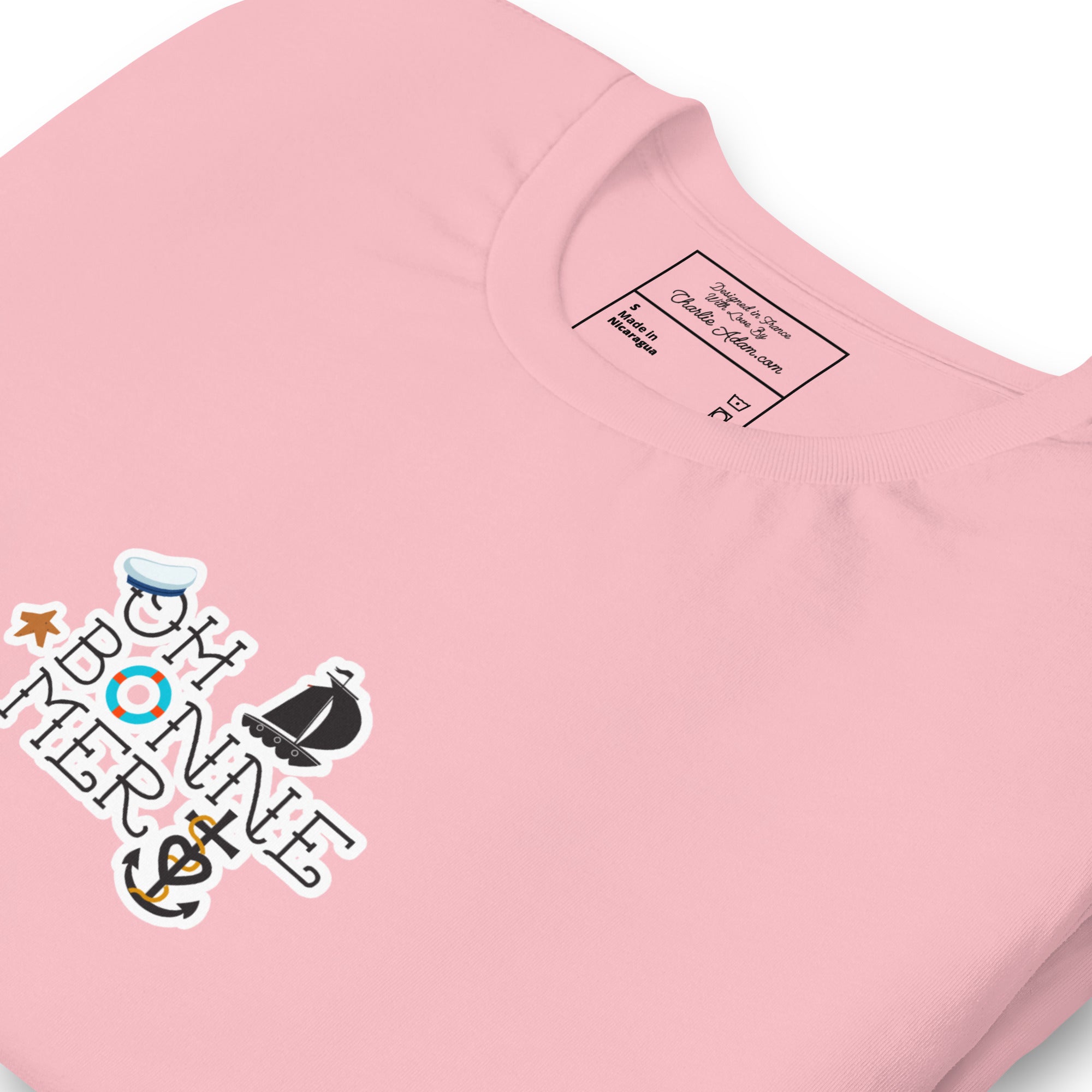 T-shirt en coton unisexe Oh Bonne Mer 3 sur couleurs claires