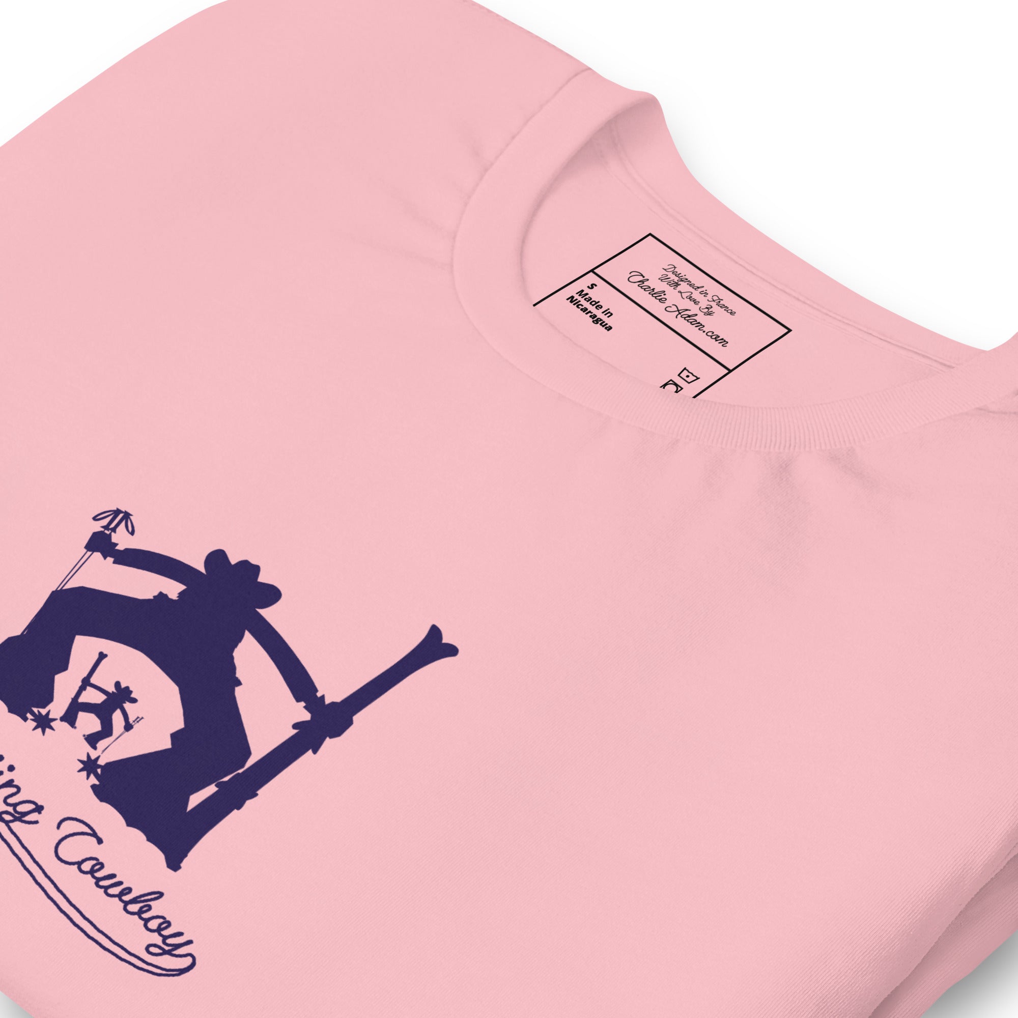 T-shirt en coton unisexe Ski Fight at OK Corral Silhouette sur couleurs claires