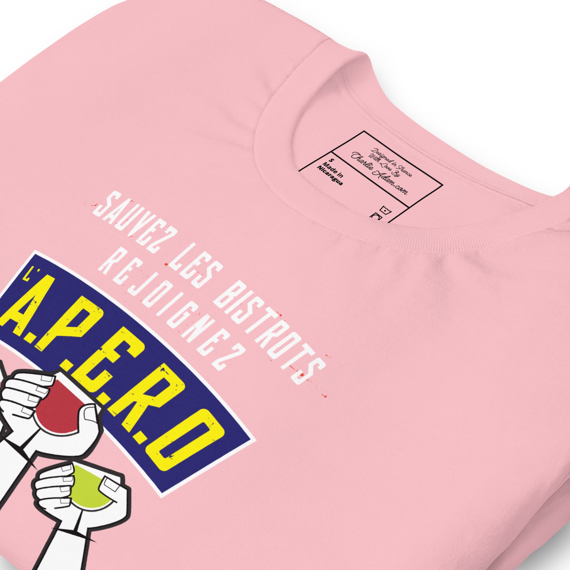 Unisex t-shirt Sauvez les Bistrots, rejoignez l'Apéro on light colors