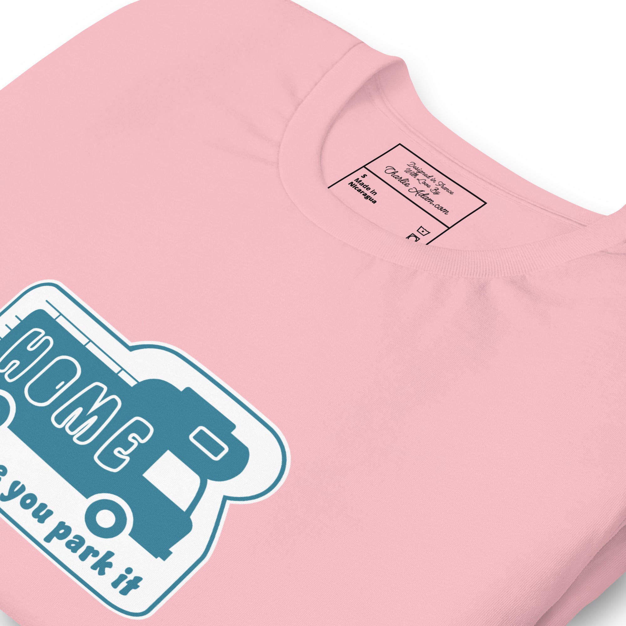 Unisex cotton t-shirt Bold Camper Van on light colors