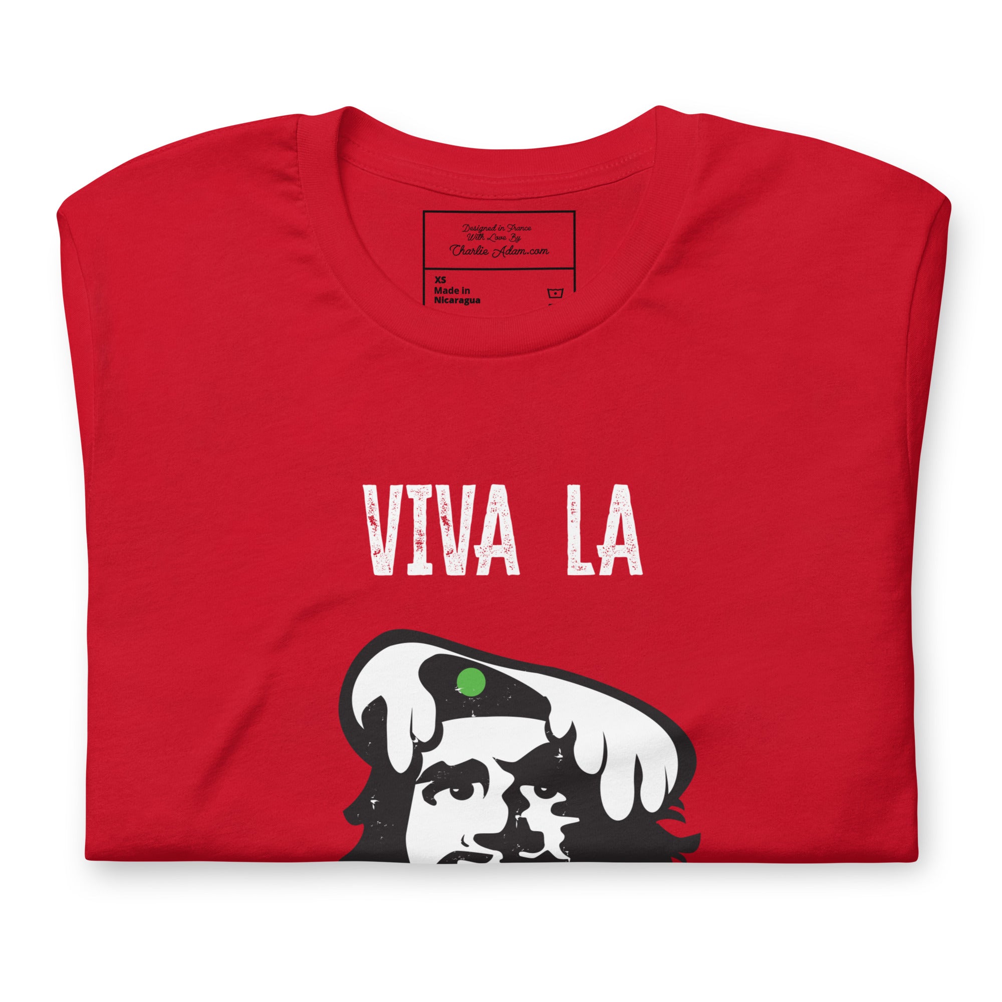 T-shirt en coton unisexe Viva la Rebolochon sur couleurs vives