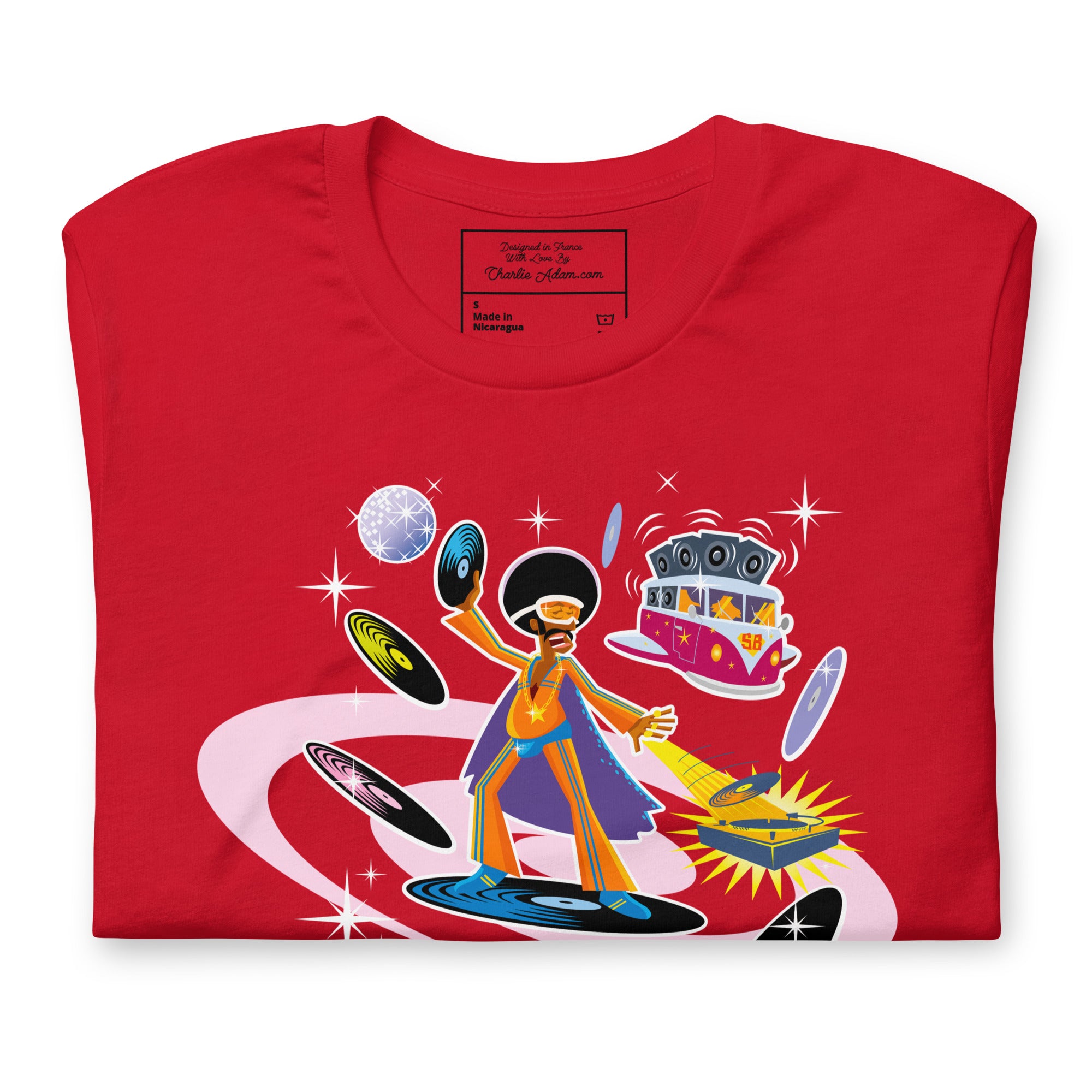 Unisex cotton t-shirt Superboogieman saves the Party on bright colors