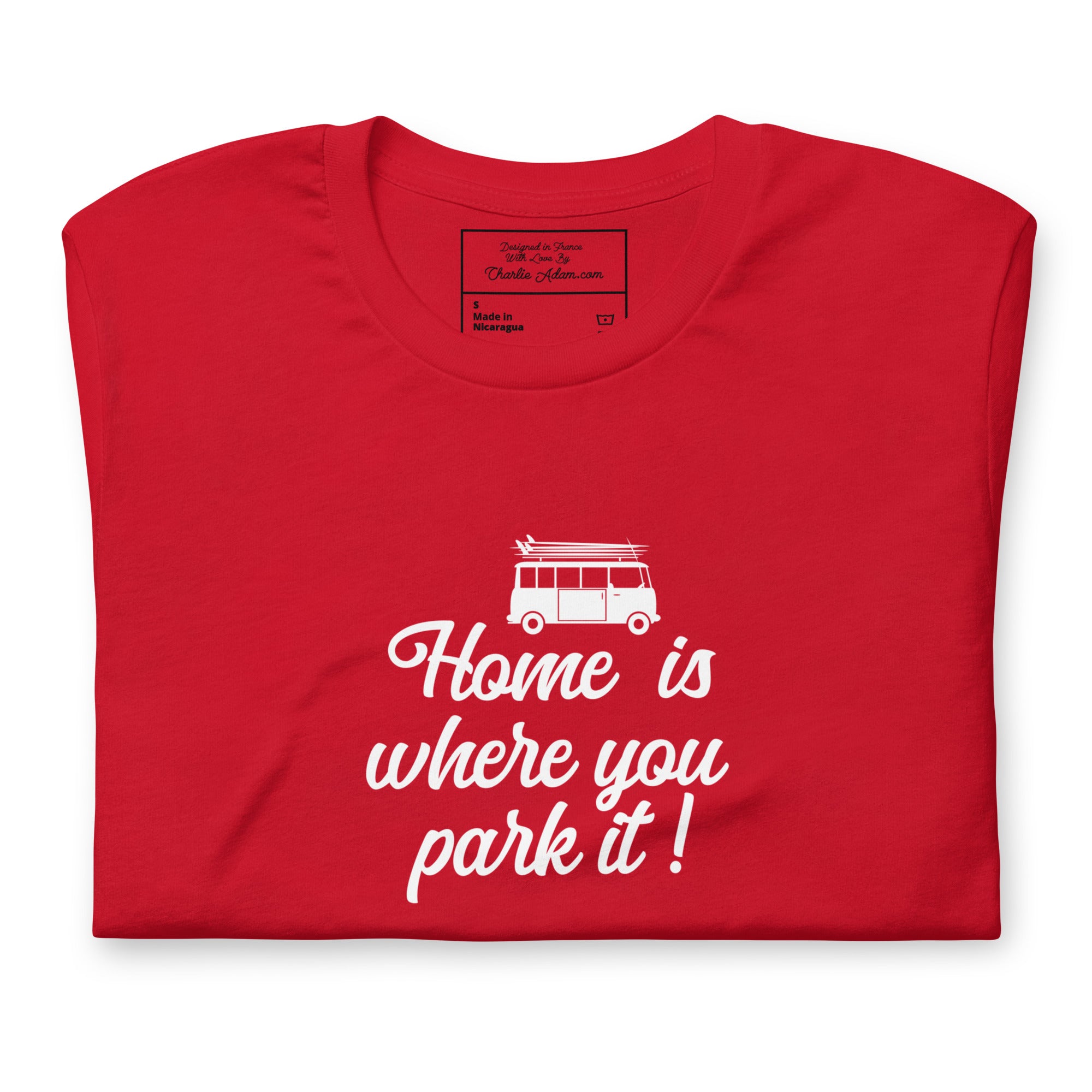 T-shirt en coton unisexe White Surf Combi sur couleurs vives