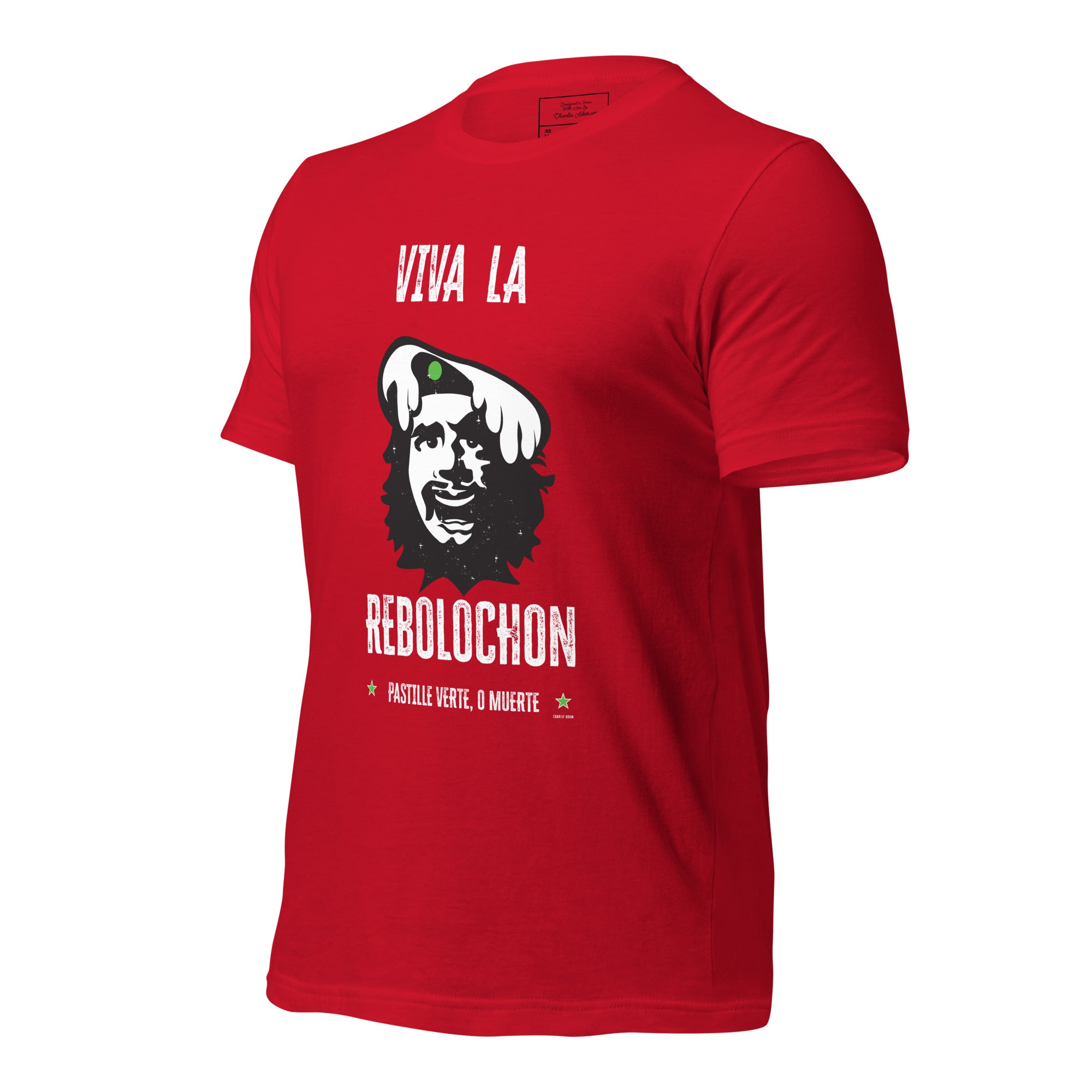 T-shirt en coton unisexe Viva la Rebolochon sur couleurs vives