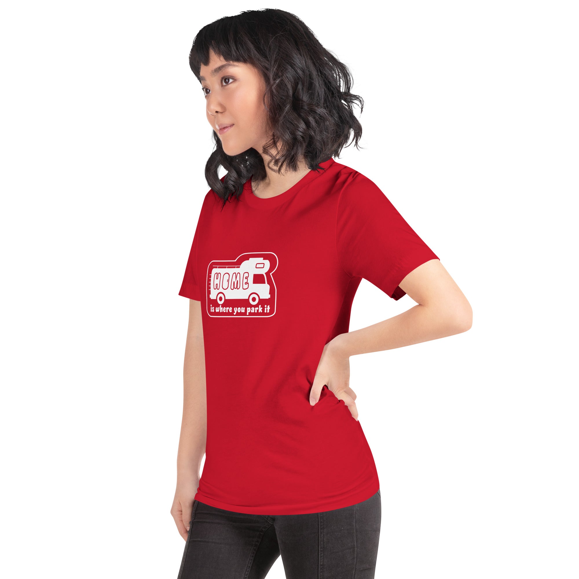 Unisex cotton t-shirt Bold Camper Van on bright colors