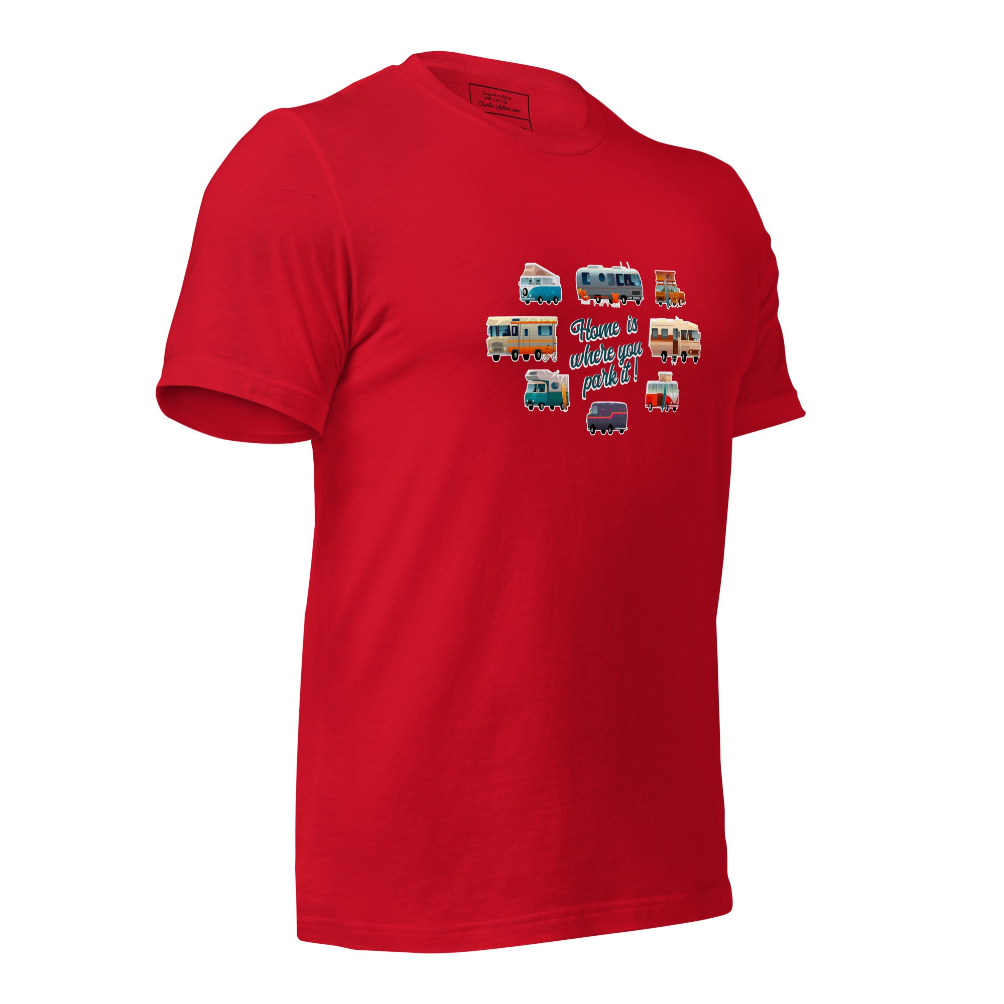 T-shirt en coton unisexe Square Vintage Campers sur couleurs vives