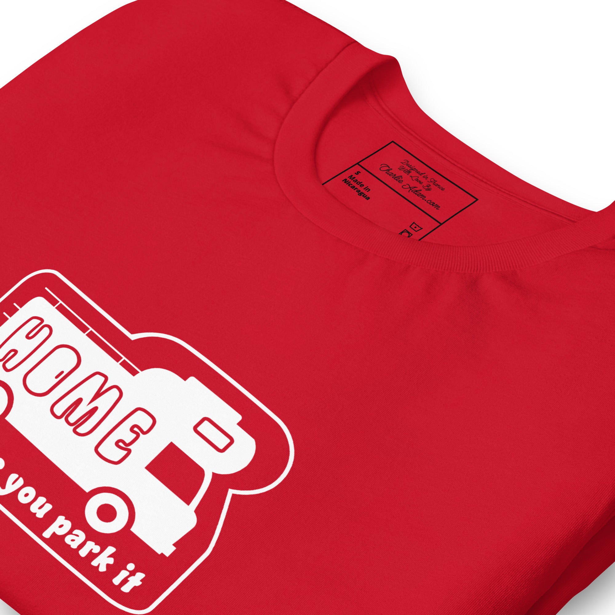 Unisex cotton t-shirt Bold Camper Van on bright colors