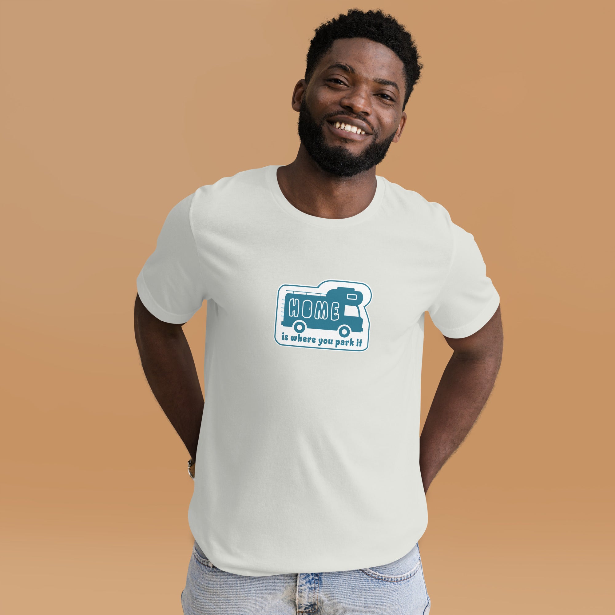 Unisex cotton t-shirt Bold Camper Van on light colors