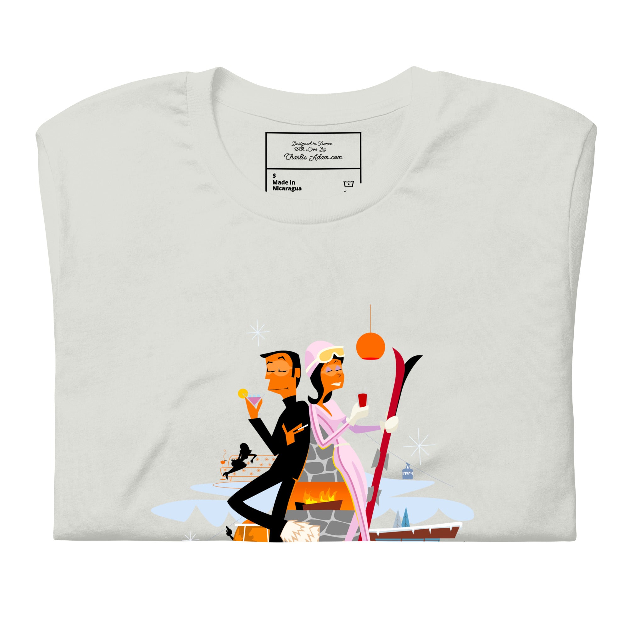 T-shirt en coton unisexe License To Chill Mission Après-Ski sur couleurs claires