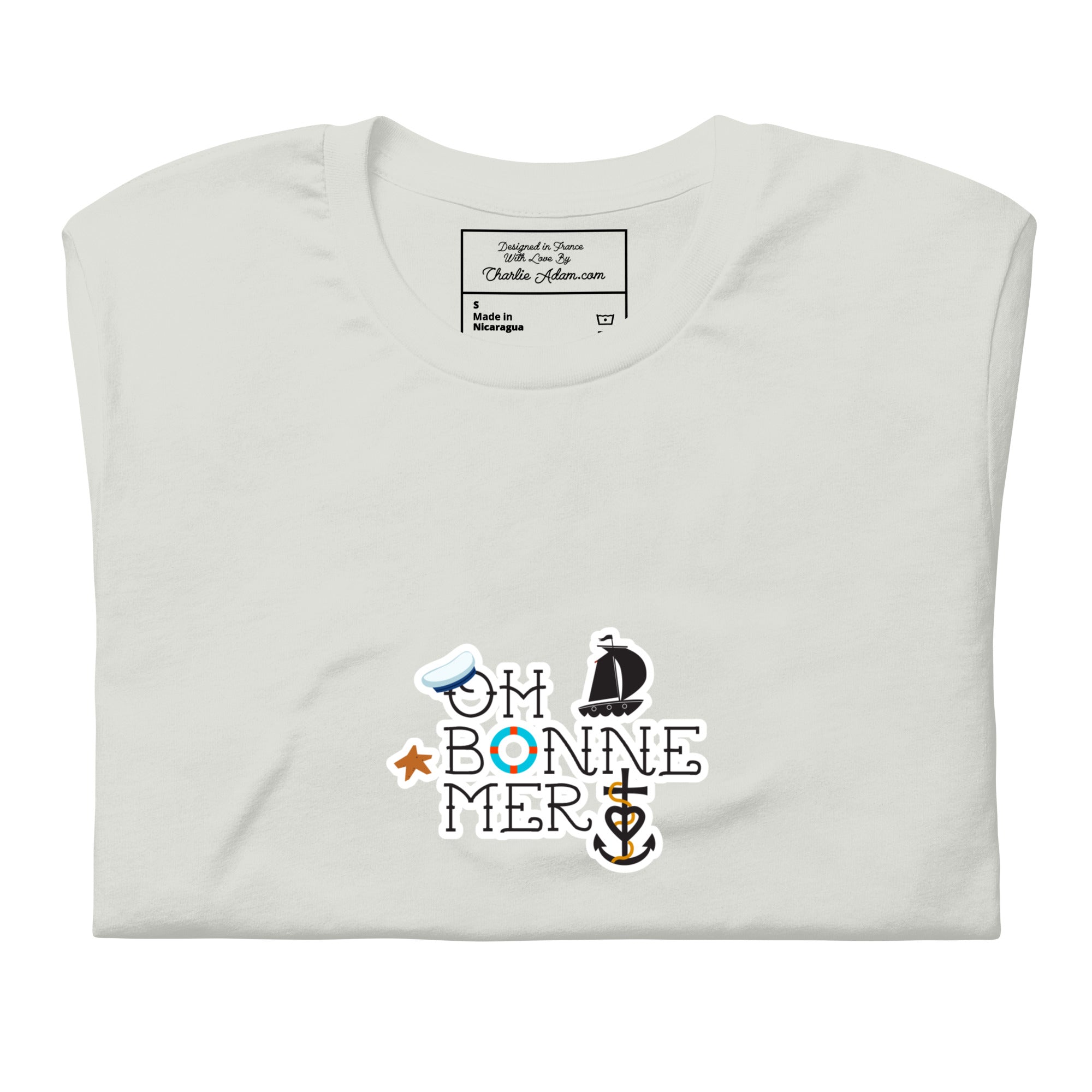 T-shirt en coton unisexe Oh Bonne Mer 3 sur couleurs claires