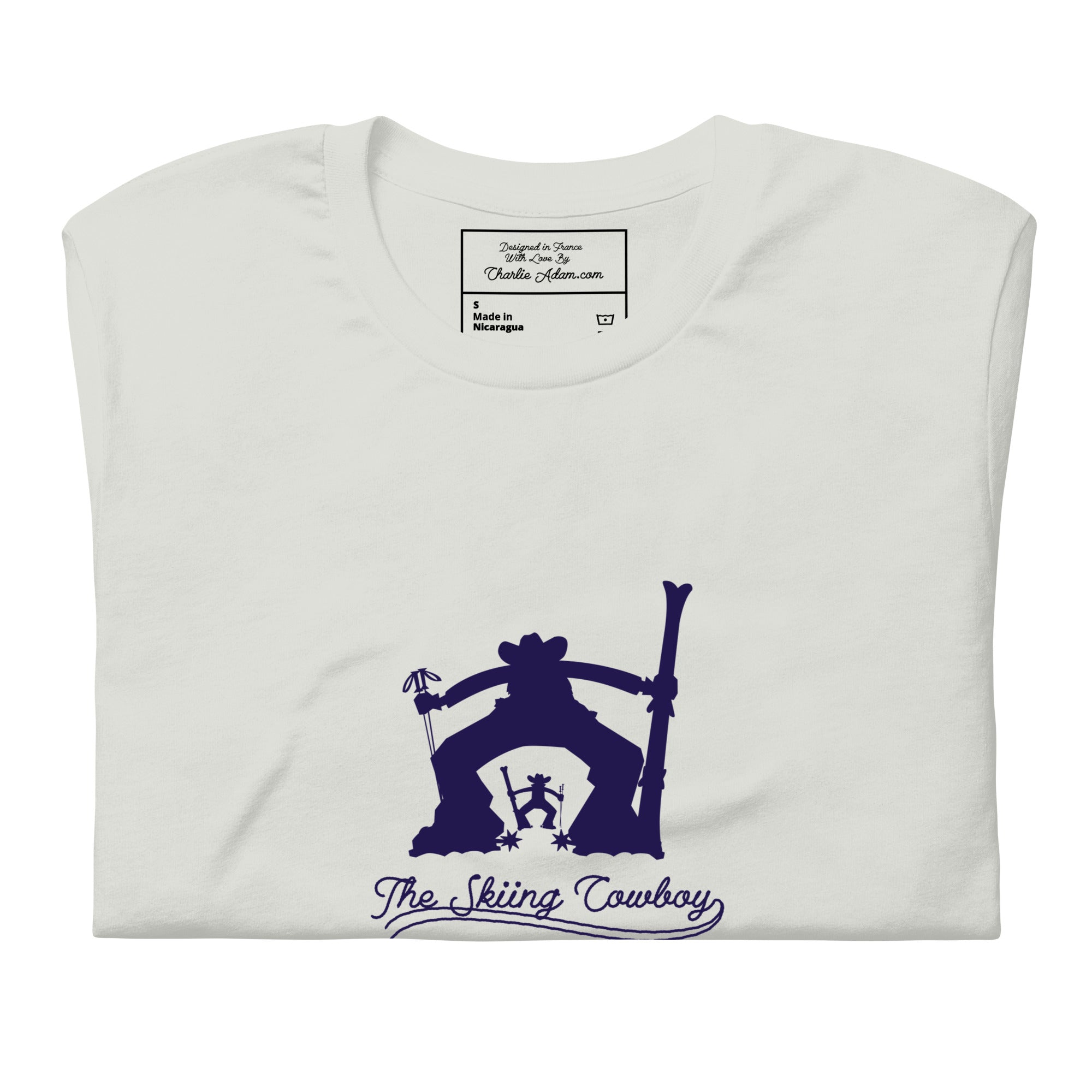 T-shirt en coton unisexe Ski Fight at OK Corral Silhouette sur couleurs claires