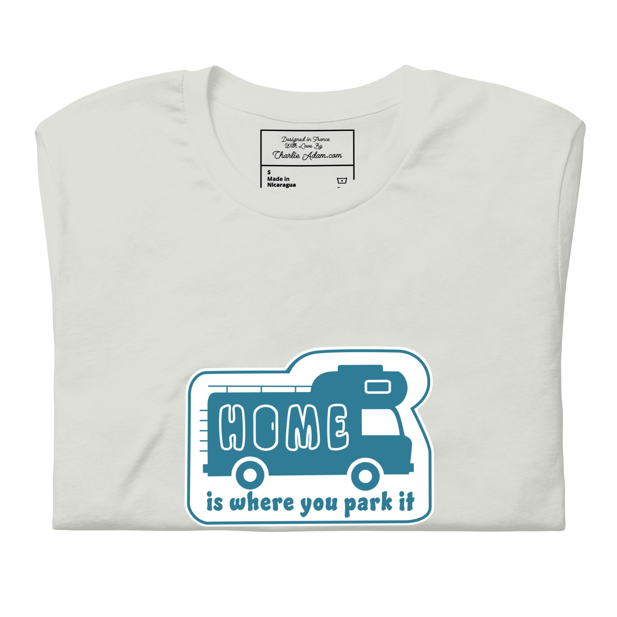 Unisex cotton t-shirt Bold Camper Van on light colors