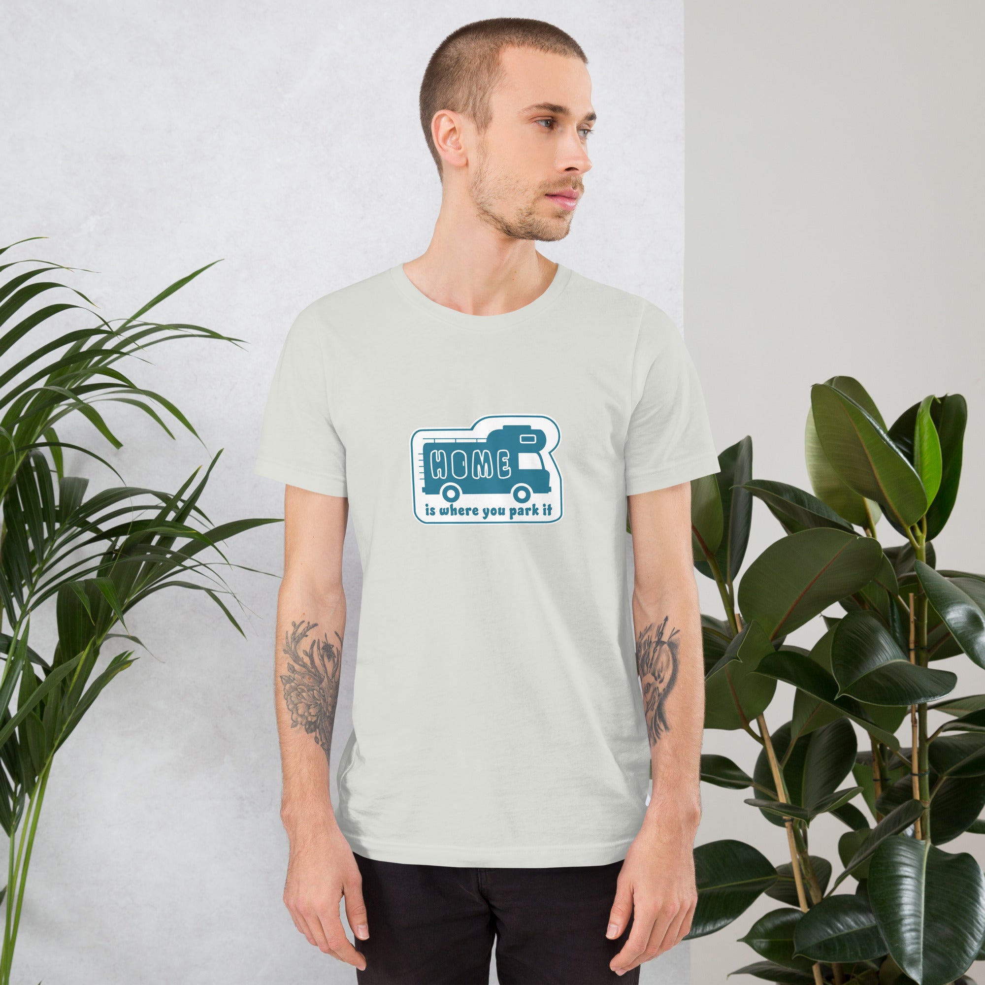 Unisex cotton t-shirt Bold Camper Van on light colors