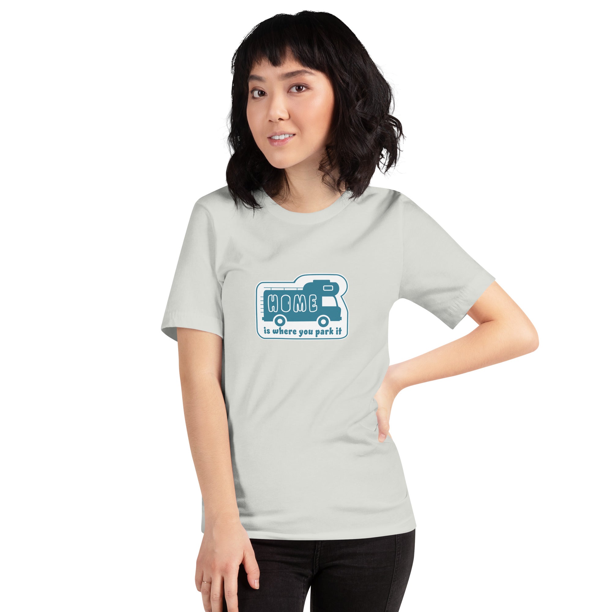 Unisex cotton t-shirt Bold Camper Van on light colors