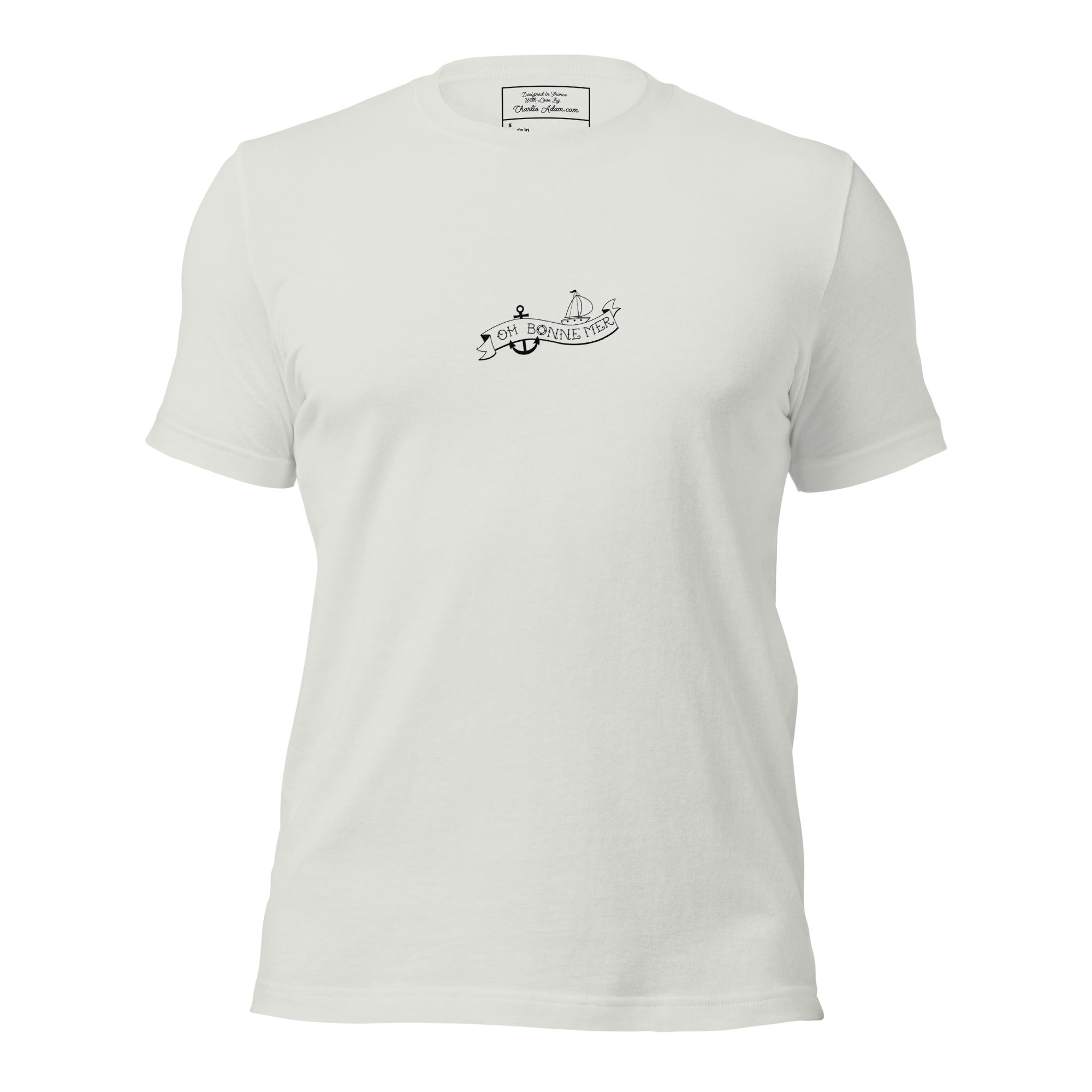 T-shirt en coton unisexe Oh Bonne Mer Tattoo black sur couleurs claires