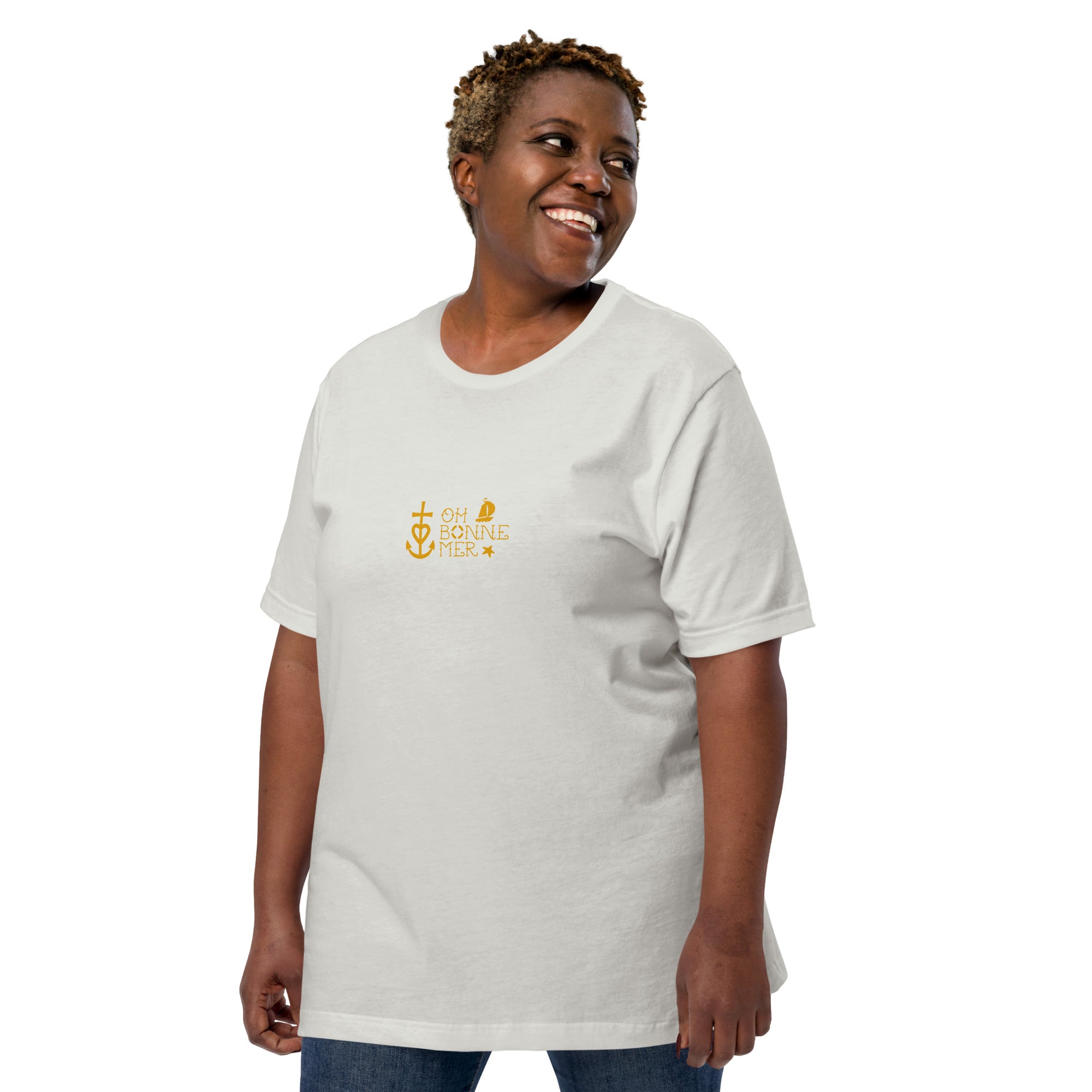 T-shirt en coton unisexe Oh Bonne Mer 2 sur couleurs claires