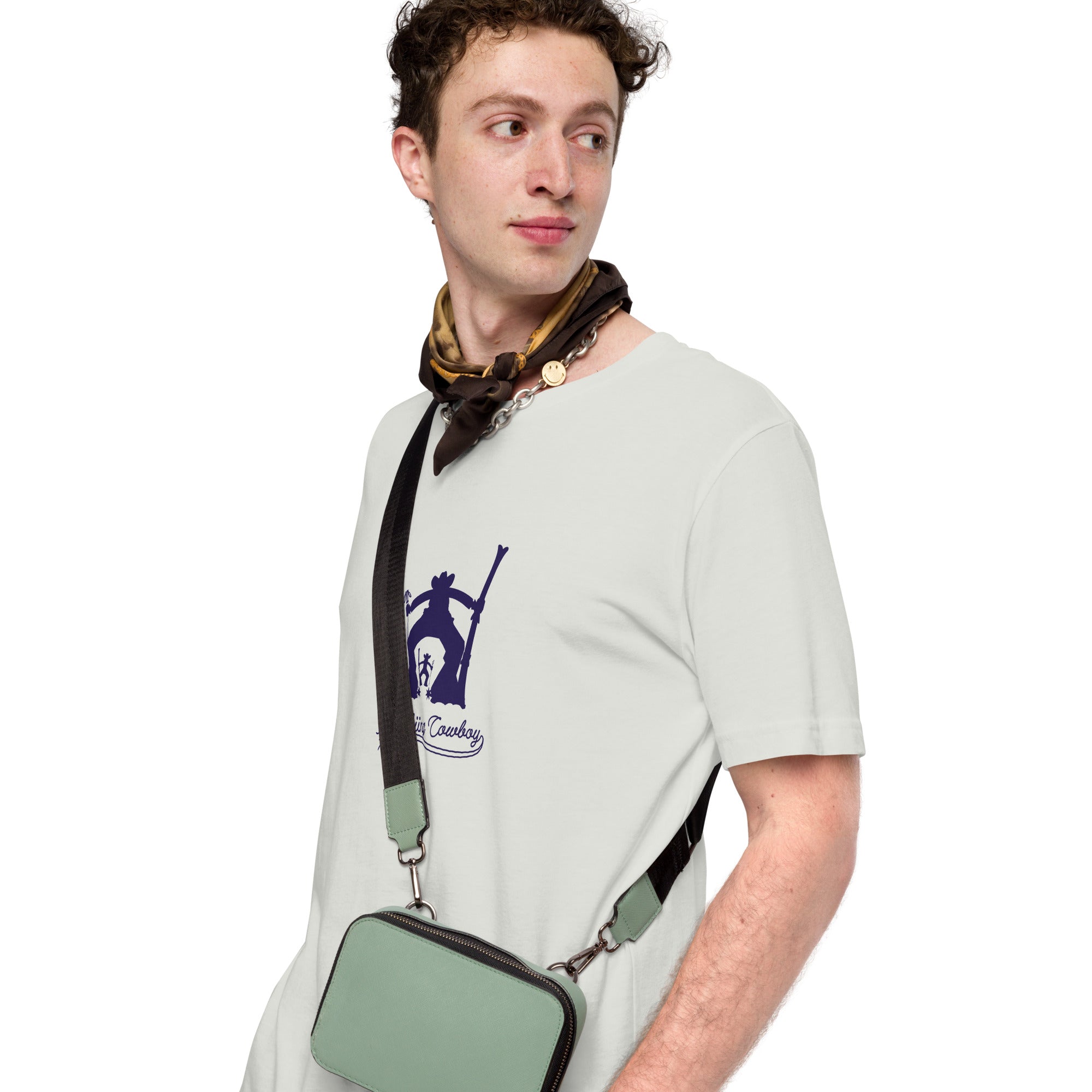 T-shirt en coton unisexe Ski Fight at OK Corral Silhouette sur couleurs claires