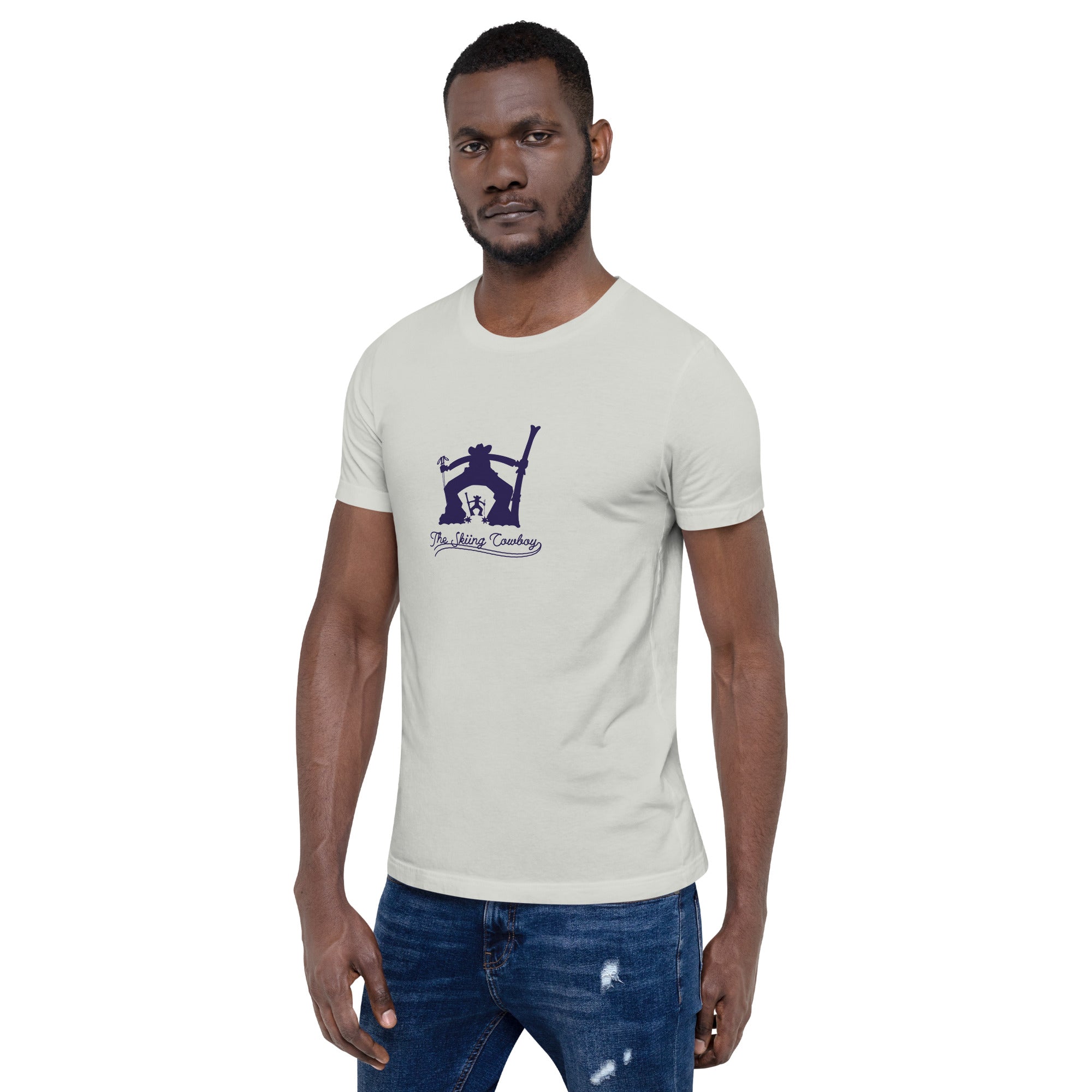 T-shirt en coton unisexe Ski Fight at OK Corral Silhouette sur couleurs claires