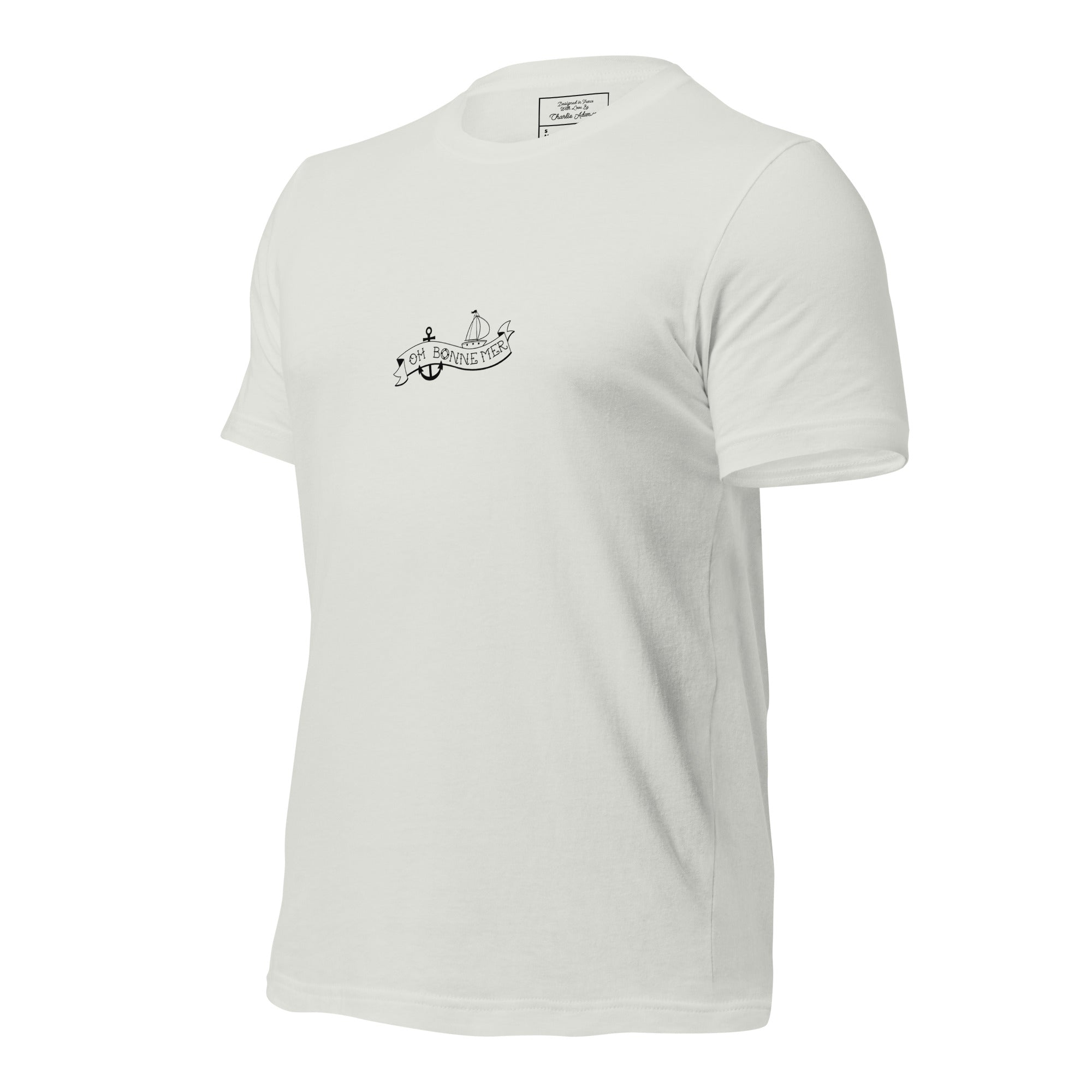 T-shirt en coton unisexe Oh Bonne Mer Tattoo black sur couleurs claires