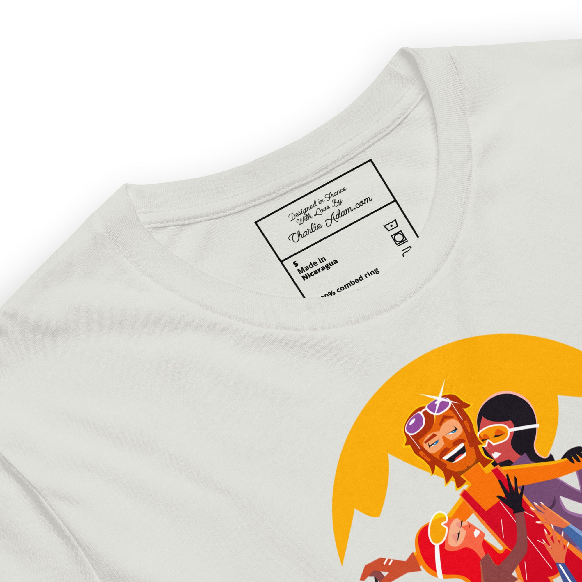 T-shirt en coton unisexe Love instructor First lesson free sur couleurs claires