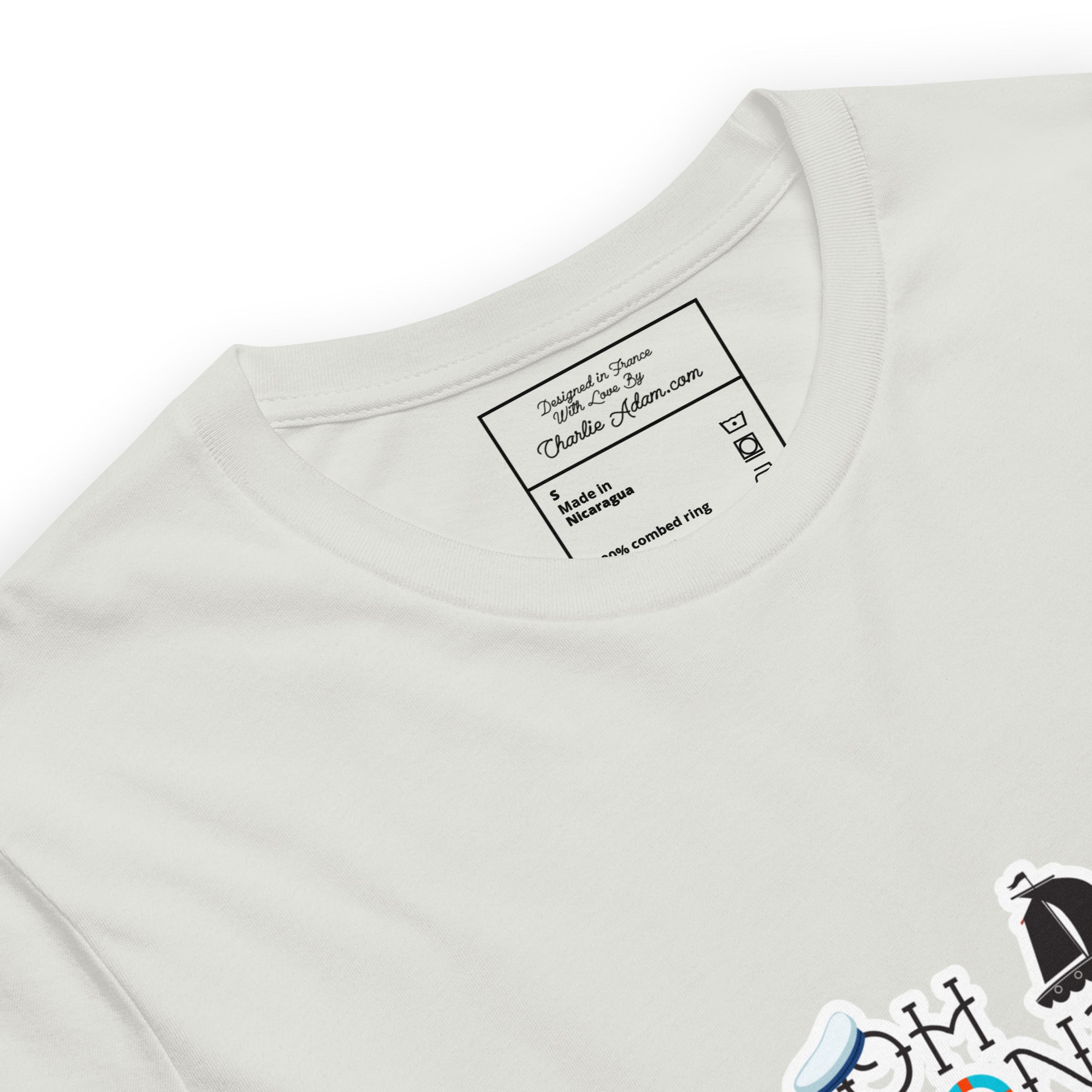 T-shirt en coton unisexe Oh Bonne Mer 3 sur couleurs claires