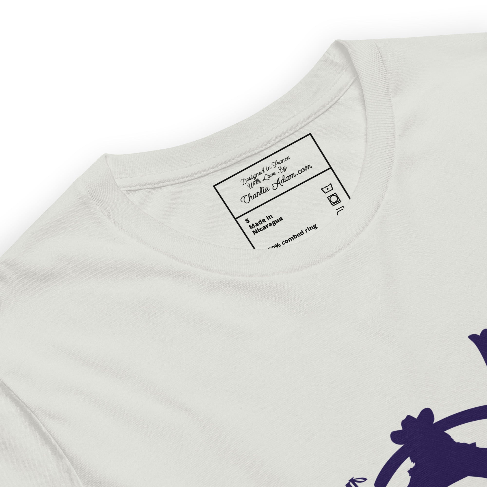 T-shirt en coton unisexe Ski Fight at OK Corral Silhouette sur couleurs claires
