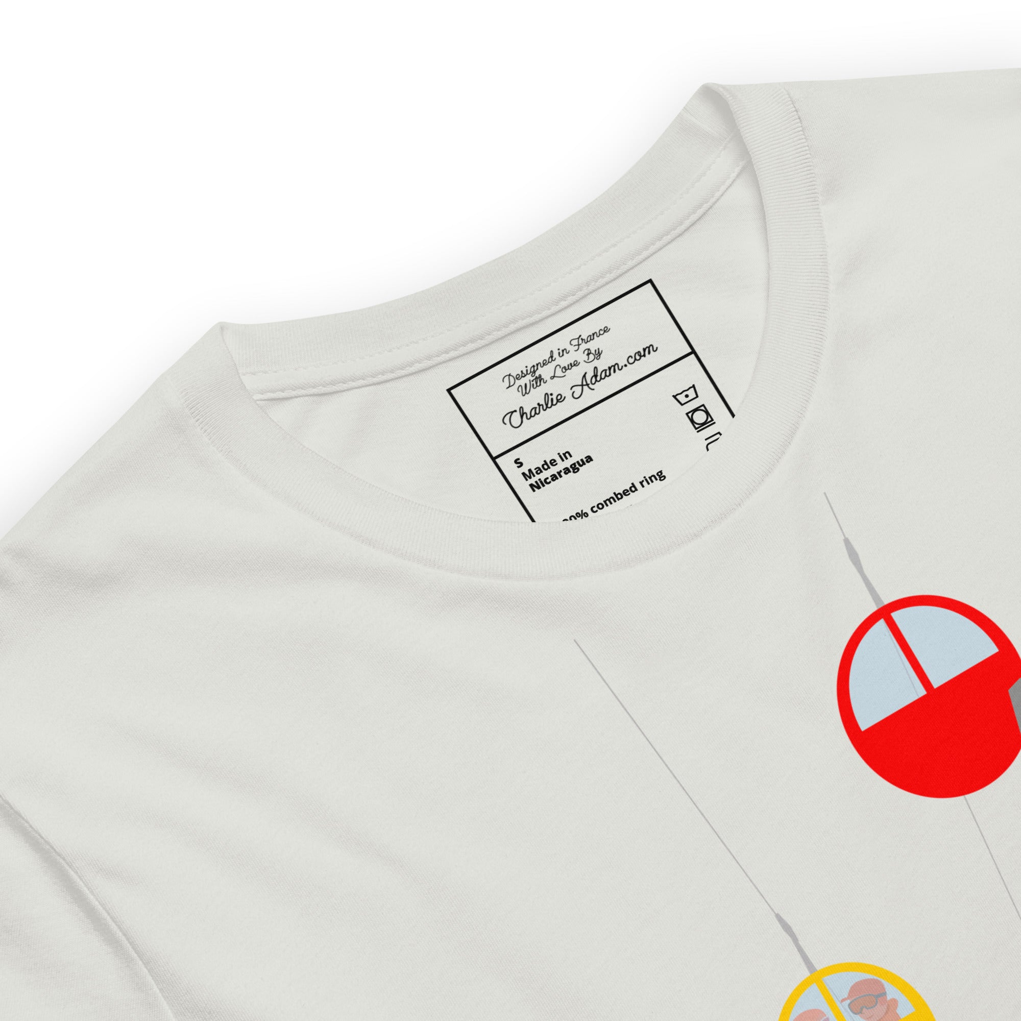 T-shirt en coton unisexe Gondolas in the mist sur couleurs claires