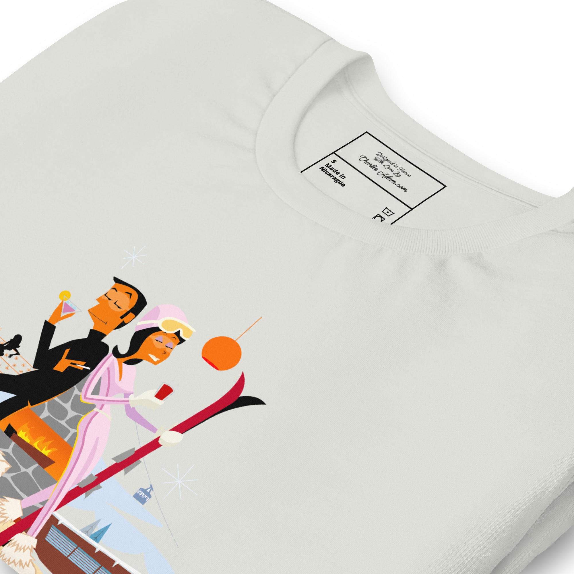 T-shirt en coton unisexe License To Chill Mission Après-Ski sur couleurs claires