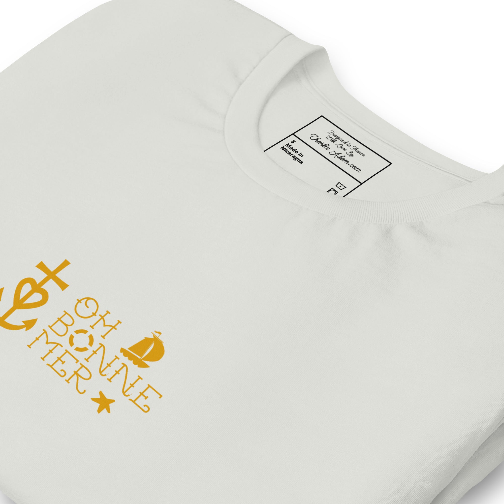 T-shirt en coton unisexe Oh Bonne Mer 2 sur couleurs claires