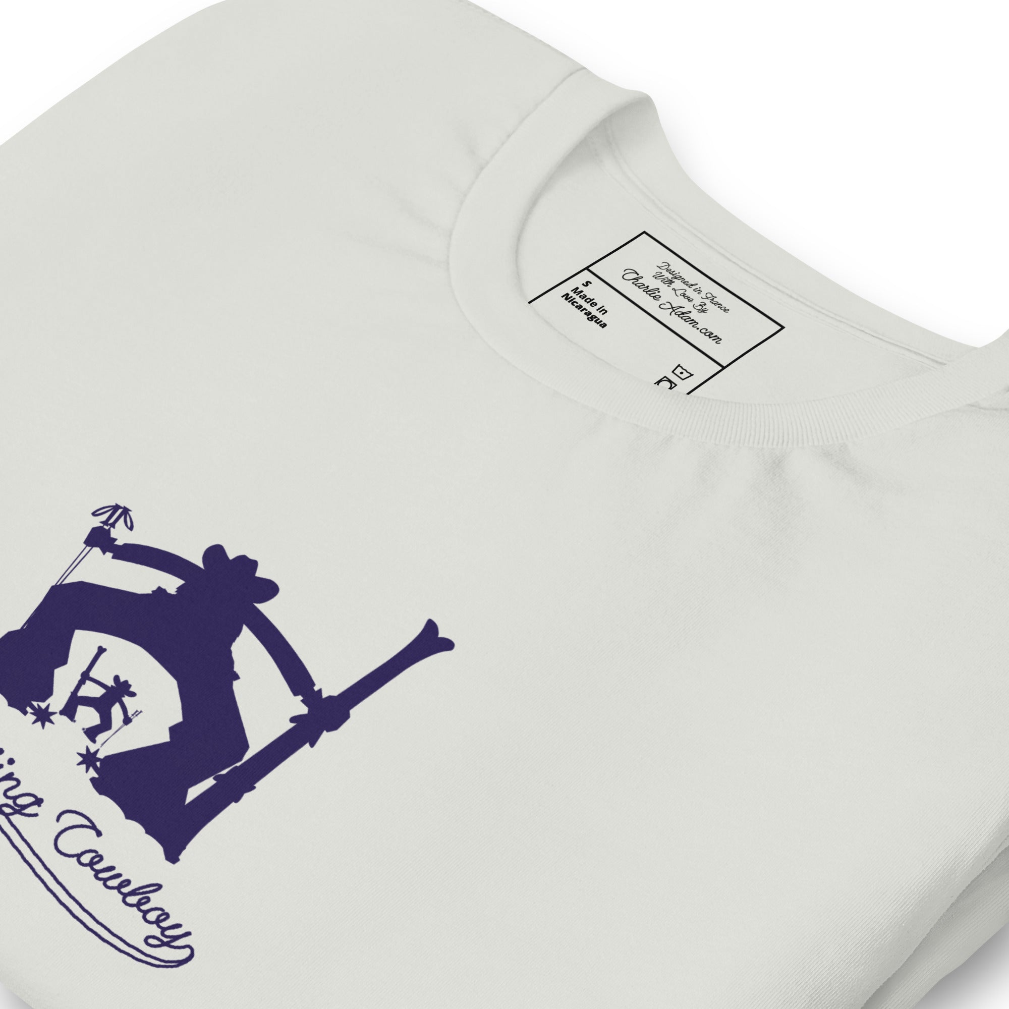 T-shirt en coton unisexe Ski Fight at OK Corral Silhouette sur couleurs claires