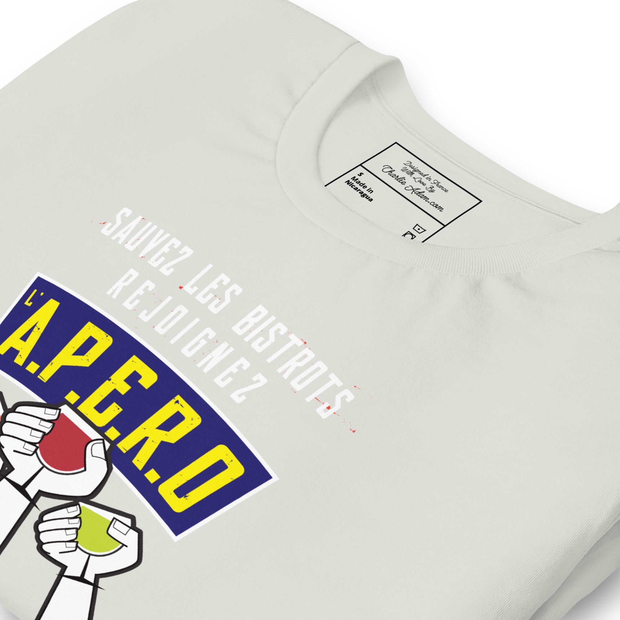 Unisex t-shirt Sauvez les Bistrots, rejoignez l'Apéro on light colors