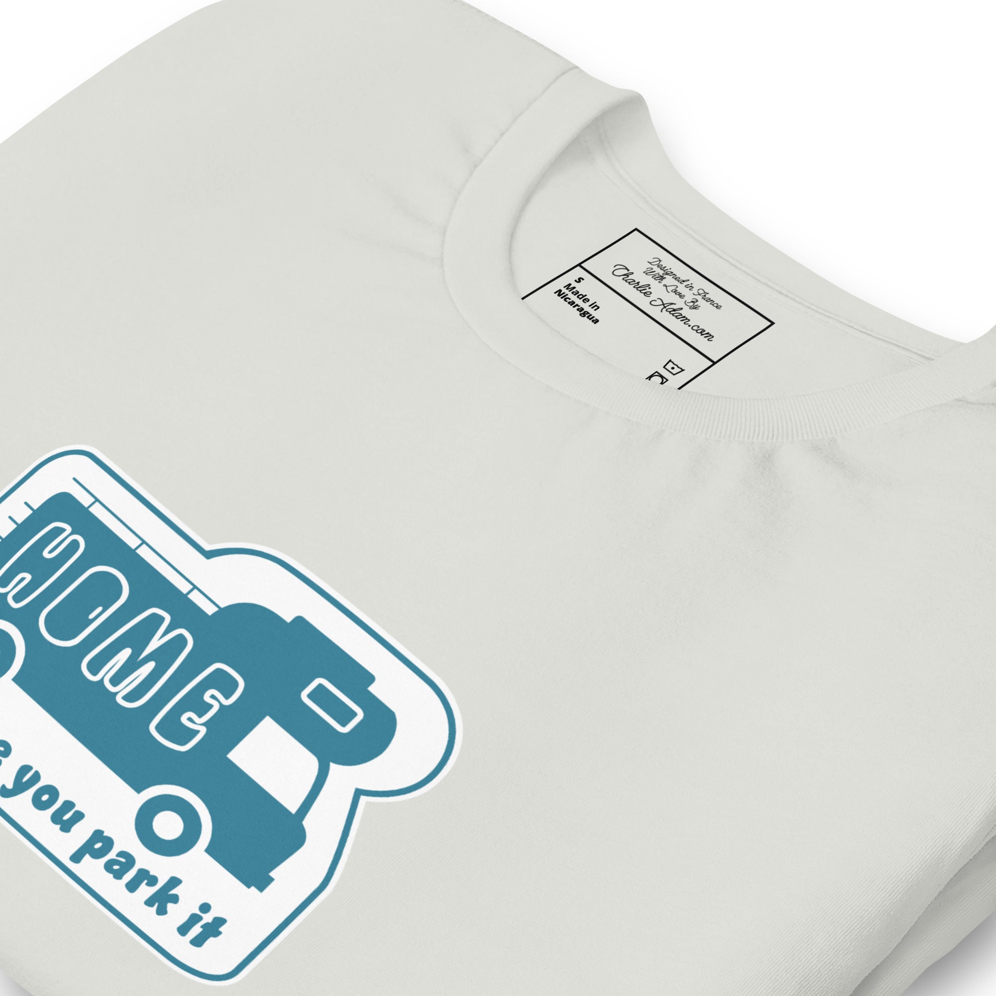 Unisex cotton t-shirt Bold Camper Van on light colors