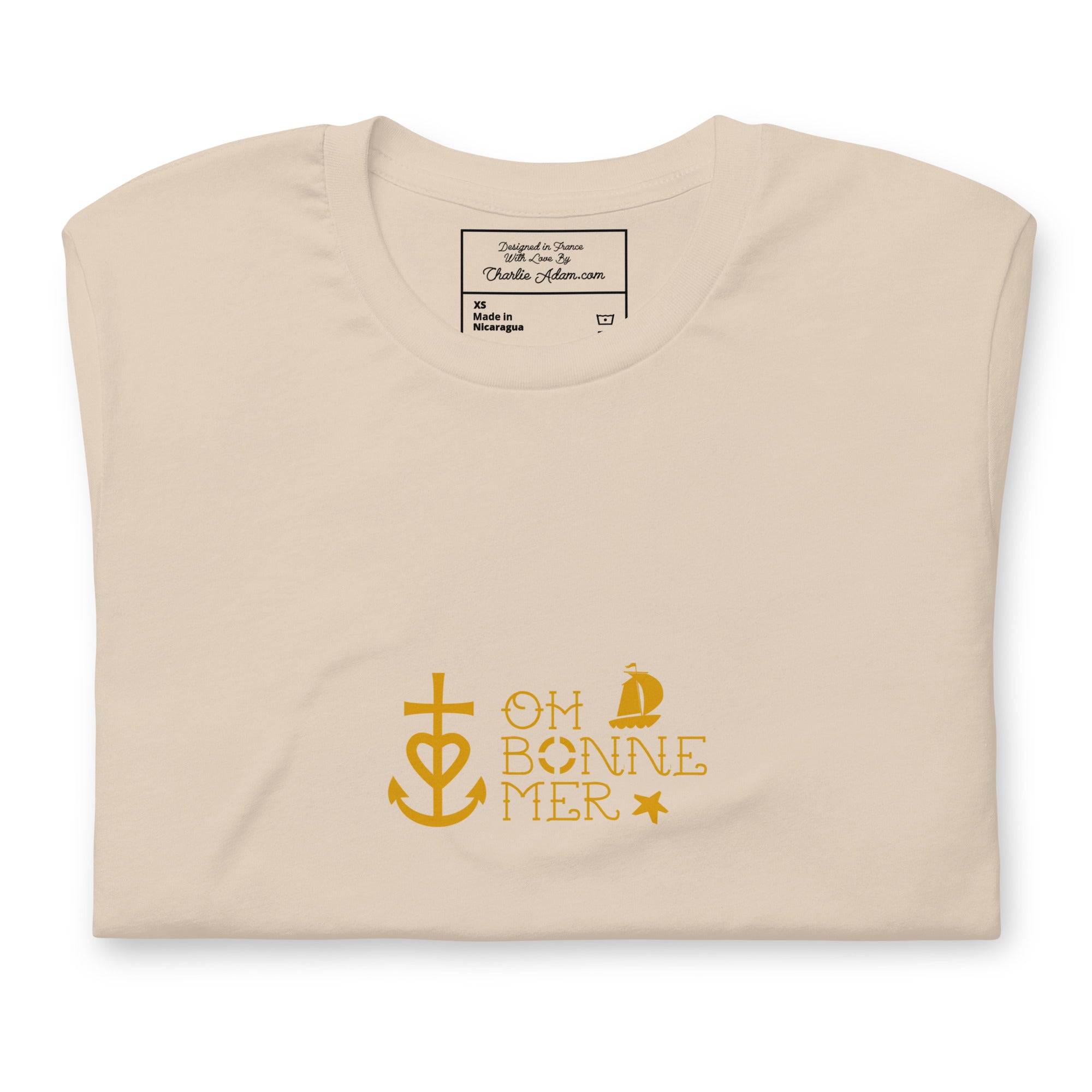 T-shirt en coton unisexe Oh Bonne Mer 2 sur couleurs claires