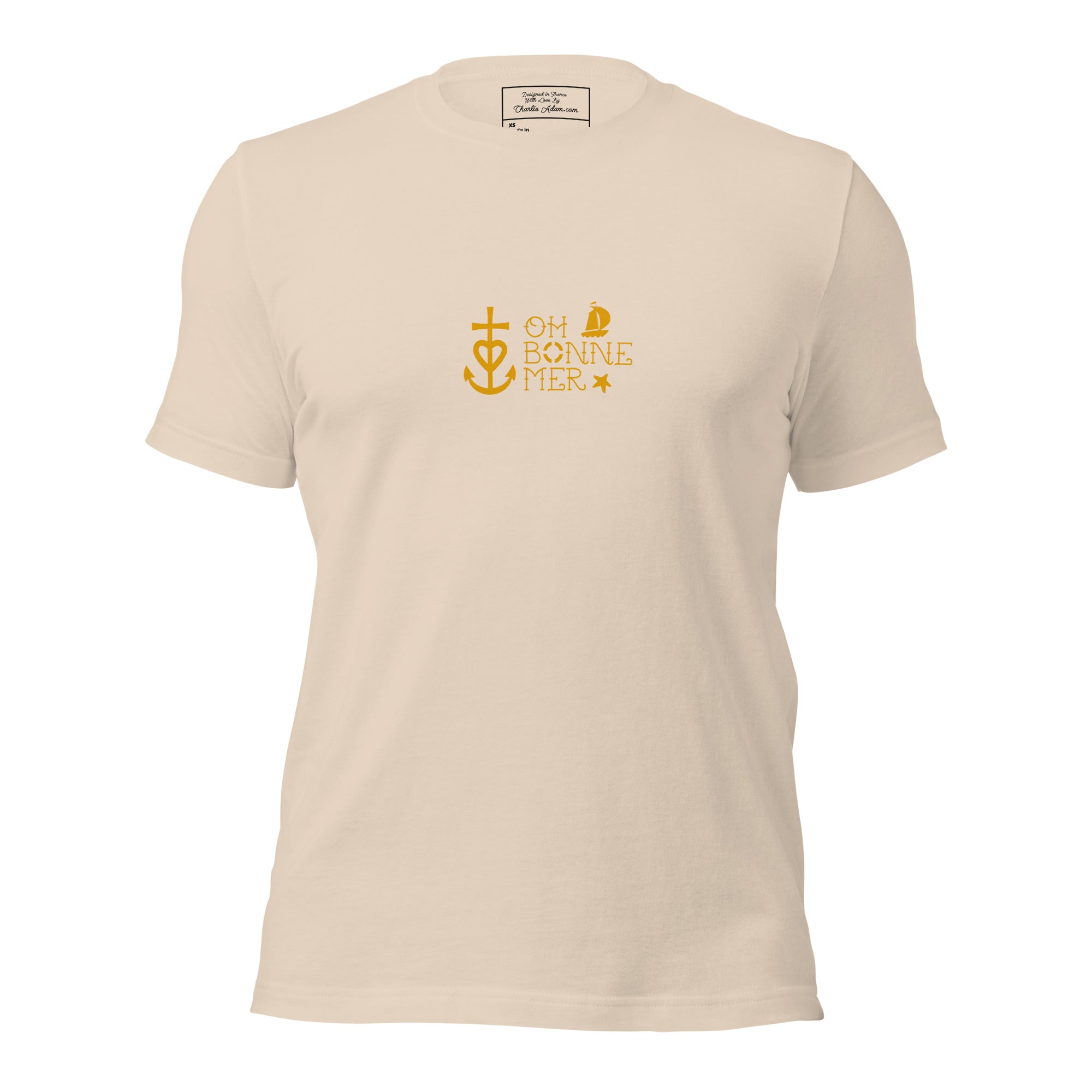 T-shirt en coton unisexe Oh Bonne Mer 2 sur couleurs claires