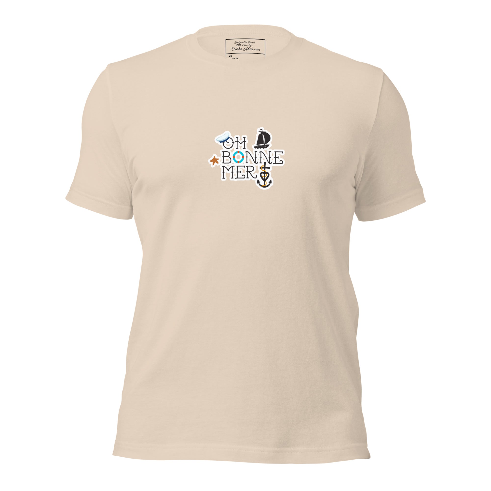 T-shirt en coton unisexe Oh Bonne Mer 3 sur couleurs claires