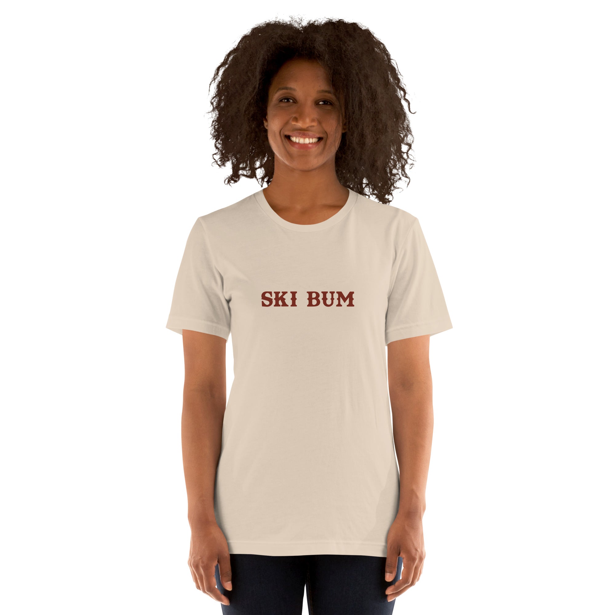 Unisex t-shirt Ski Bum on light colors