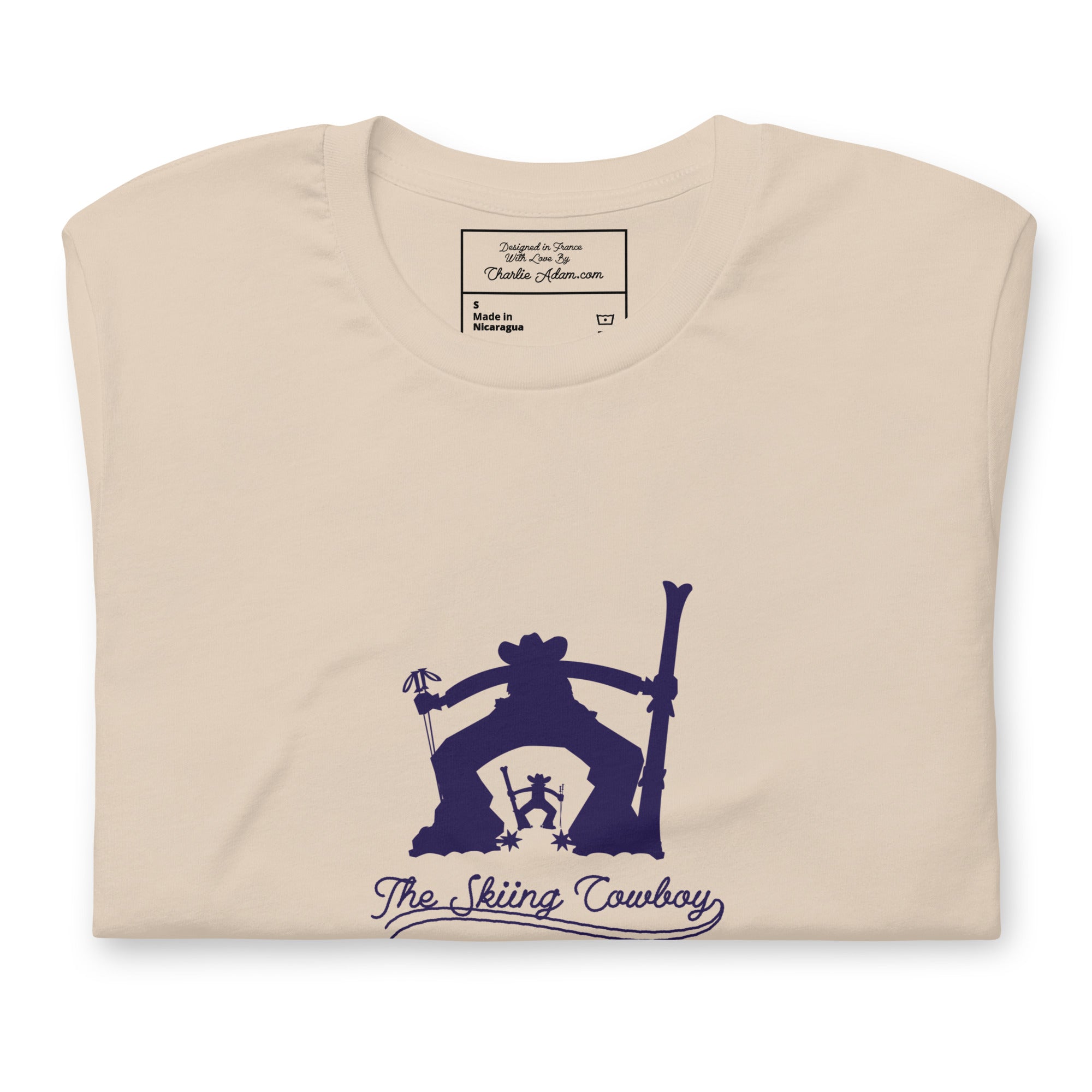 T-shirt en coton unisexe Ski Fight at OK Corral Silhouette sur couleurs claires